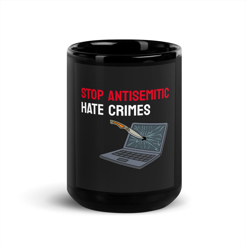 Antisemitic Hate Crimes | Black Glossy Mug