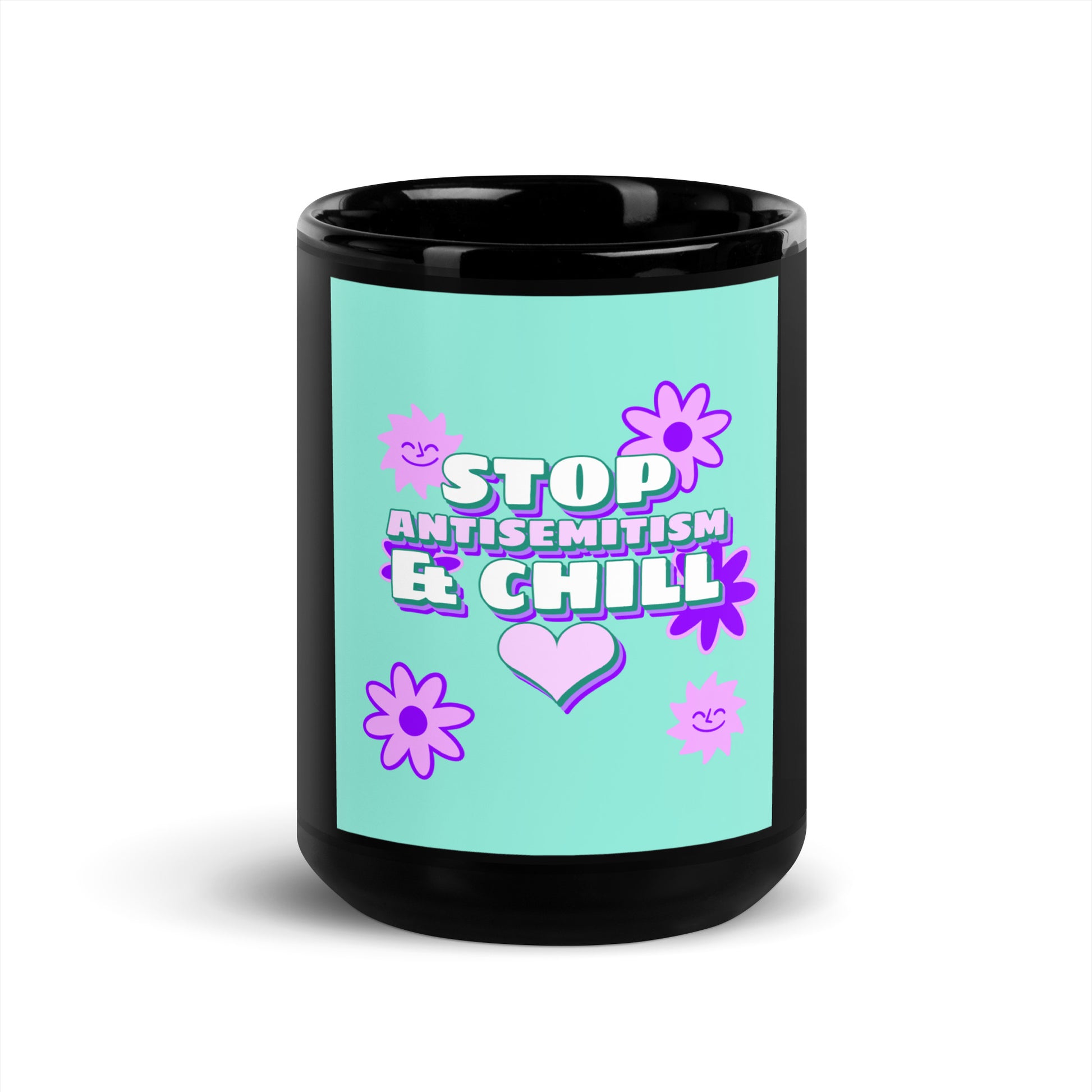 Chill Retro | Antisemitism | Black Glossy Mug