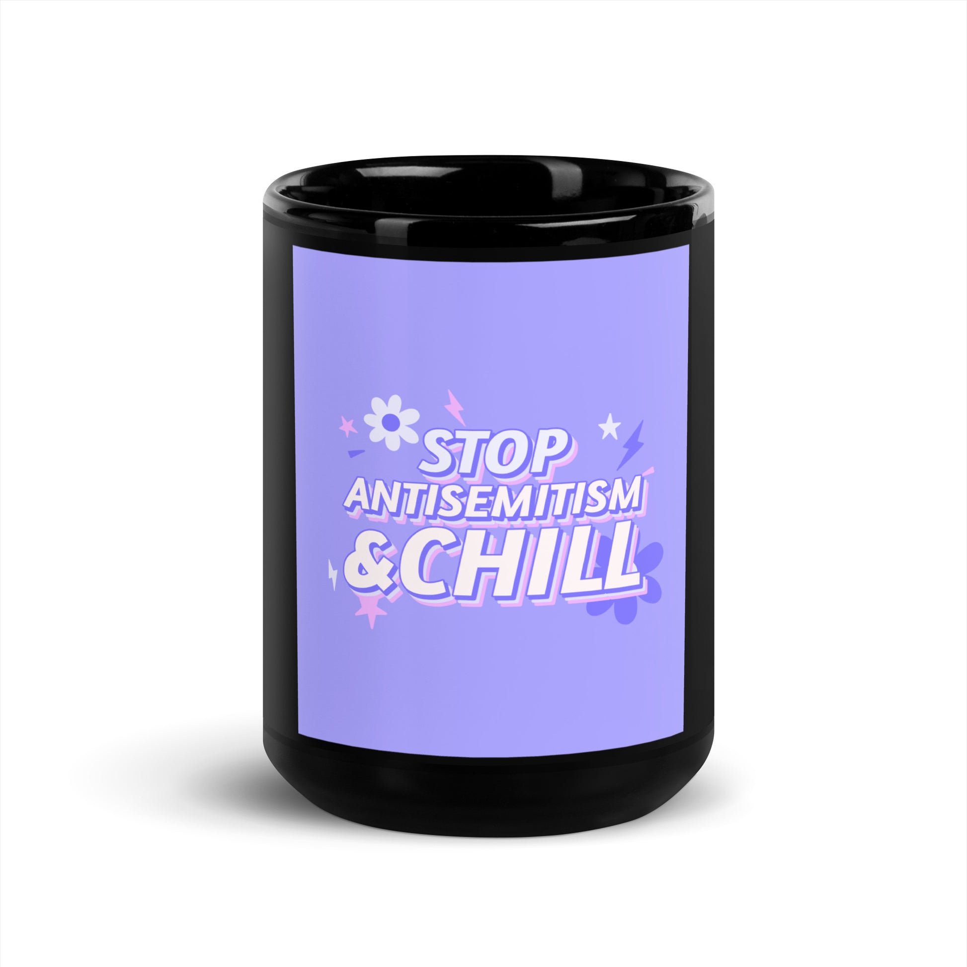 Chill Retro | Antisemitism | Black Glossy Mug