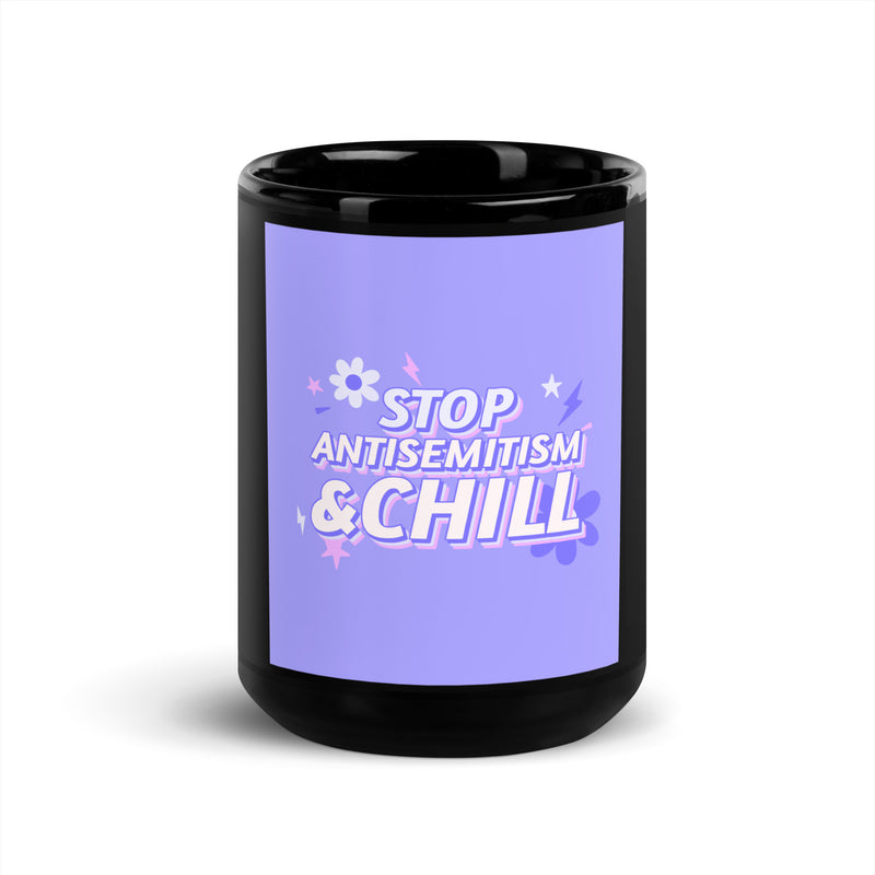 Chill Retro | Antisemitism | Black Glossy Mug