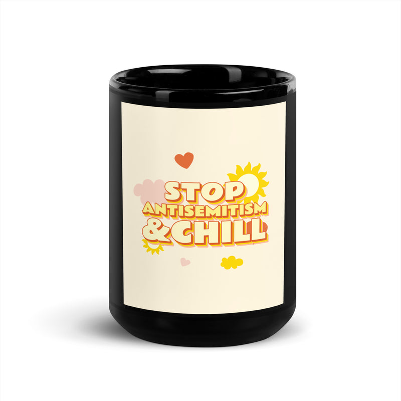 Chill Retro | Antisemitism | Black Glossy Mug