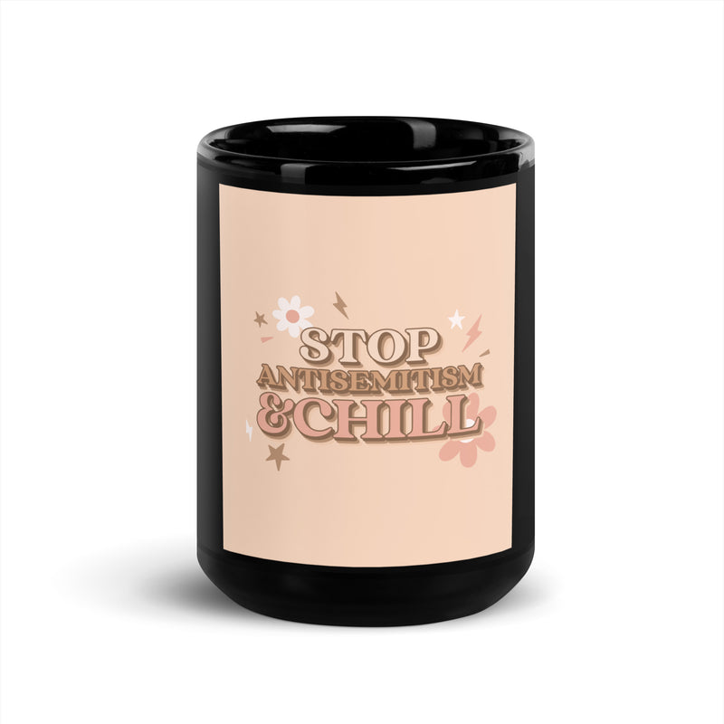 Chill Retro | Antisemitism | Black Glossy Mug