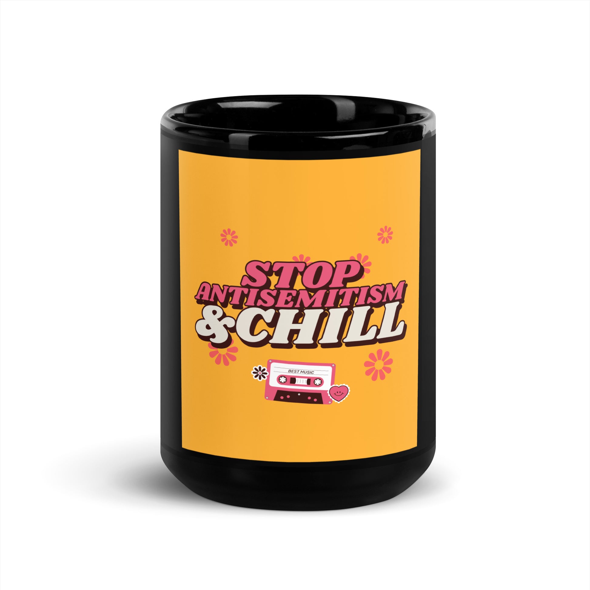 Chill Retro | Antisemitism | Black Glossy Mug
