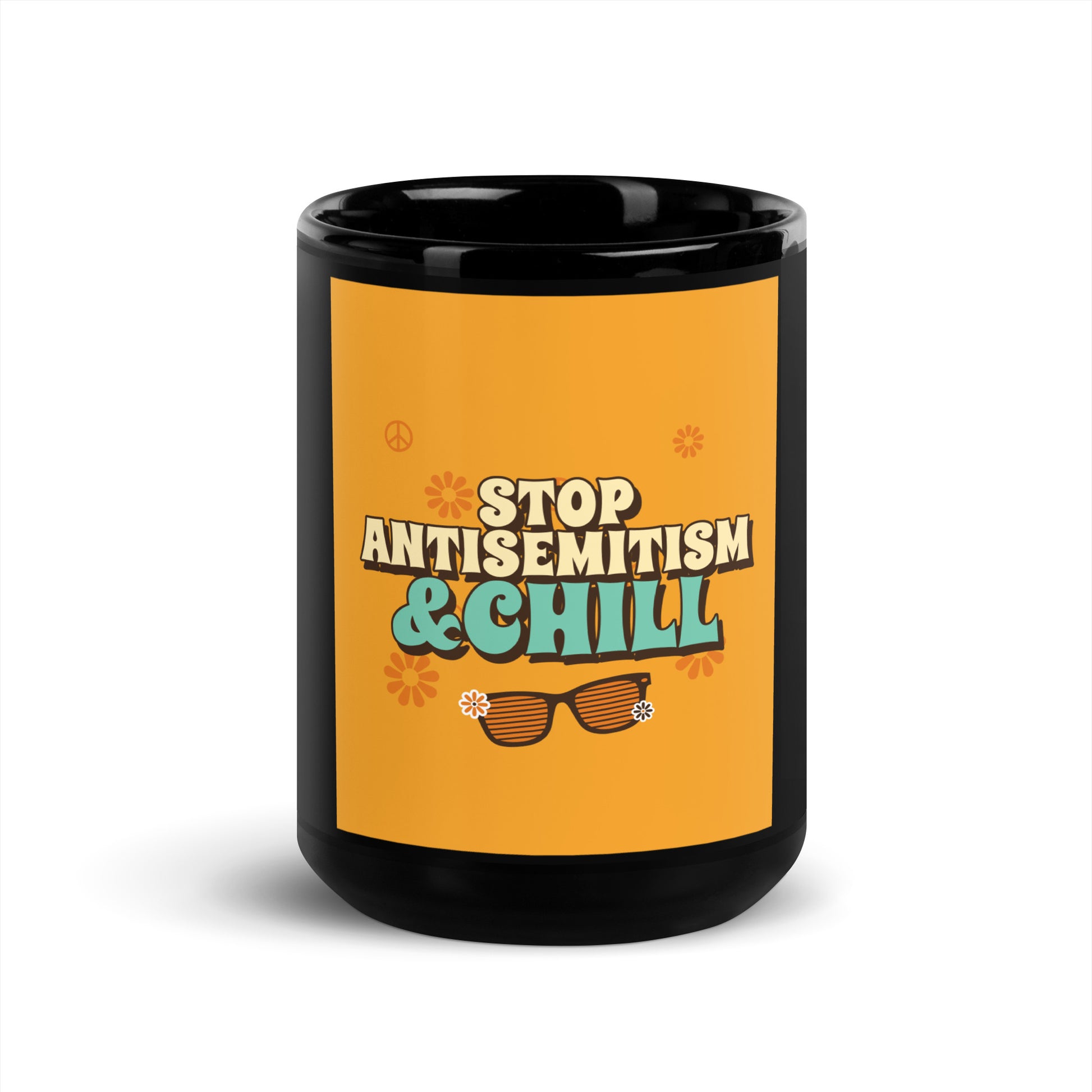 Chill Retro | Antisemitism | Black Glossy Mug