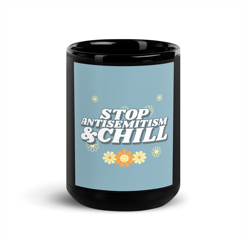 Chill Retro | Antisemitism | Black Glossy Mug