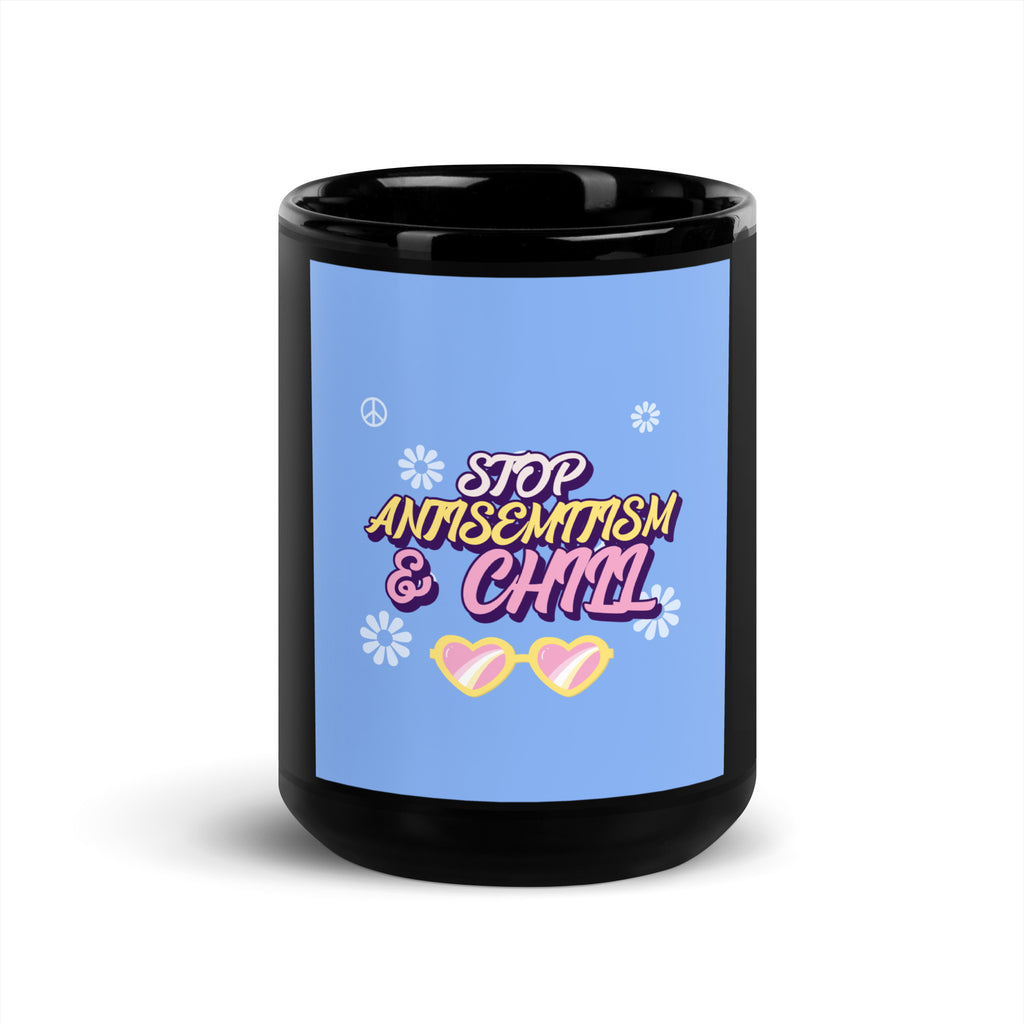 Chill Retro | Antisemitism | Black Glossy Mug