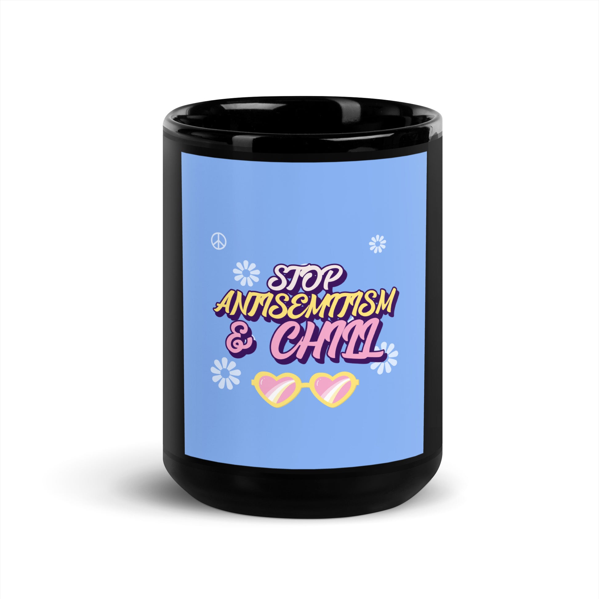 Chill Retro | Antisemitism | Black Glossy Mug