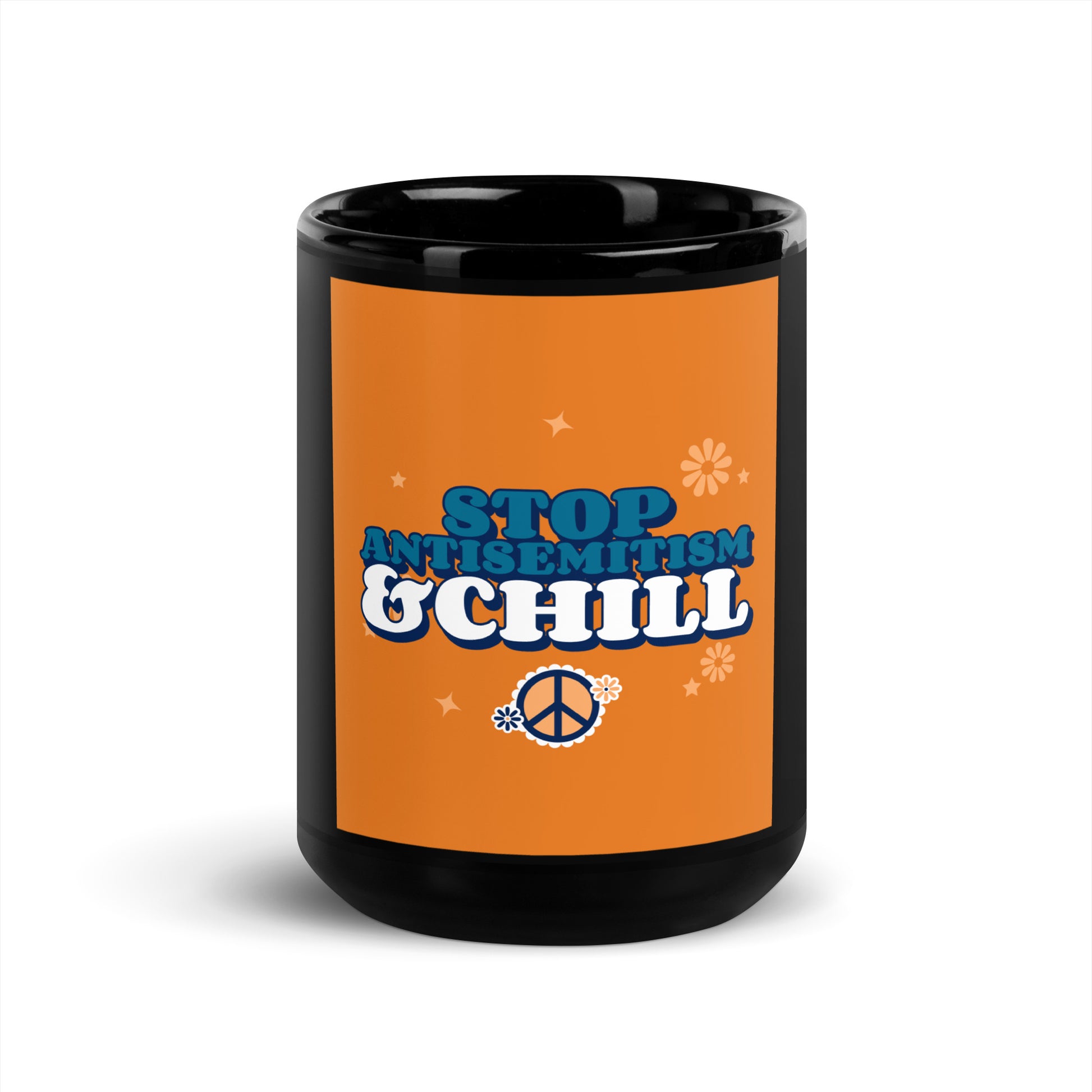 Chill Retro | Antisemitism | Black Glossy Mug