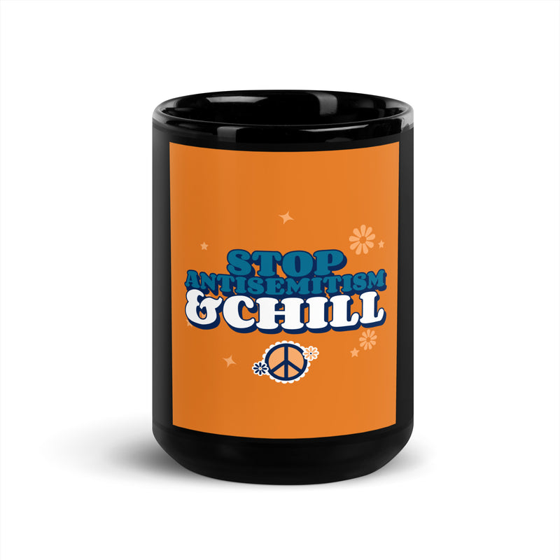 Chill Retro | Antisemitism | Black Glossy Mug