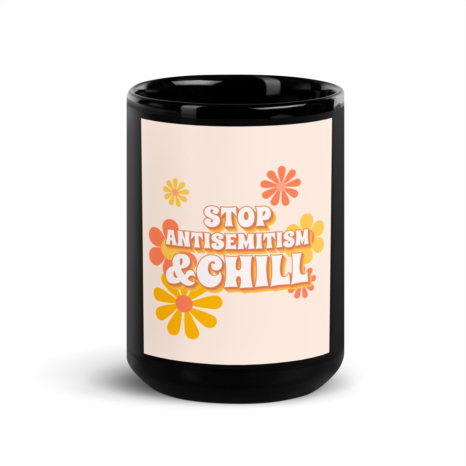 Chill Retro | Antisemitism | Black Glossy Mug