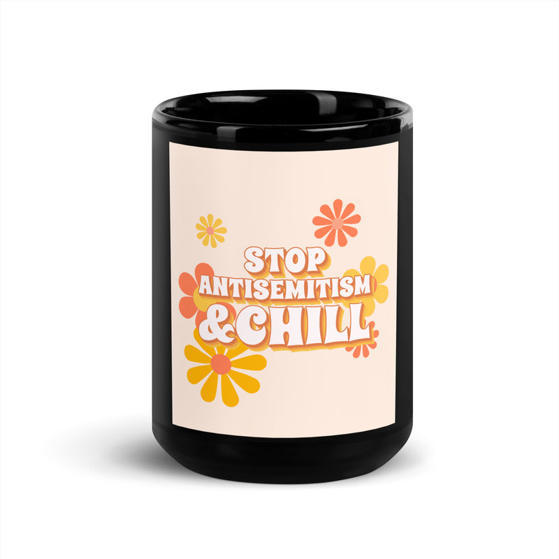 Chill Retro | Antisemitism | Black Glossy Mug
