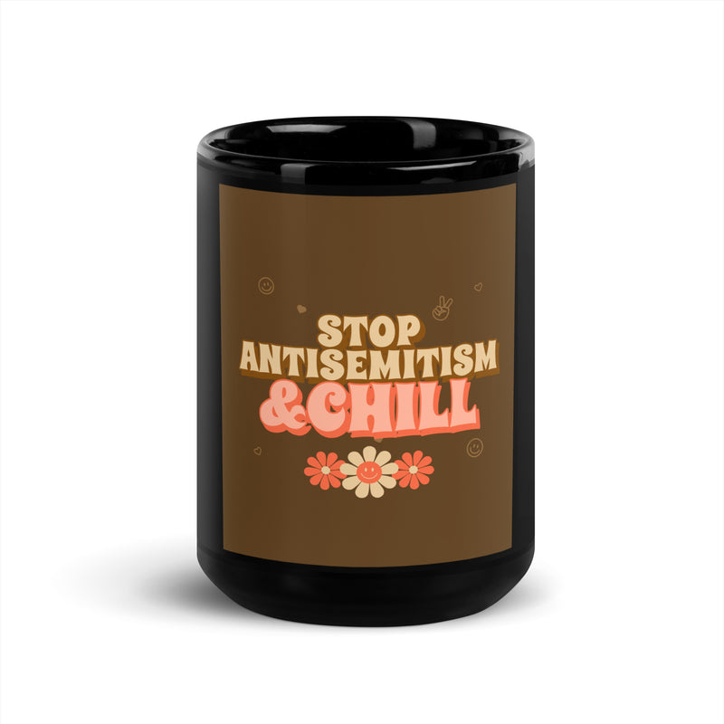 Chill Retro | Antisemitism | Black Glossy Mug