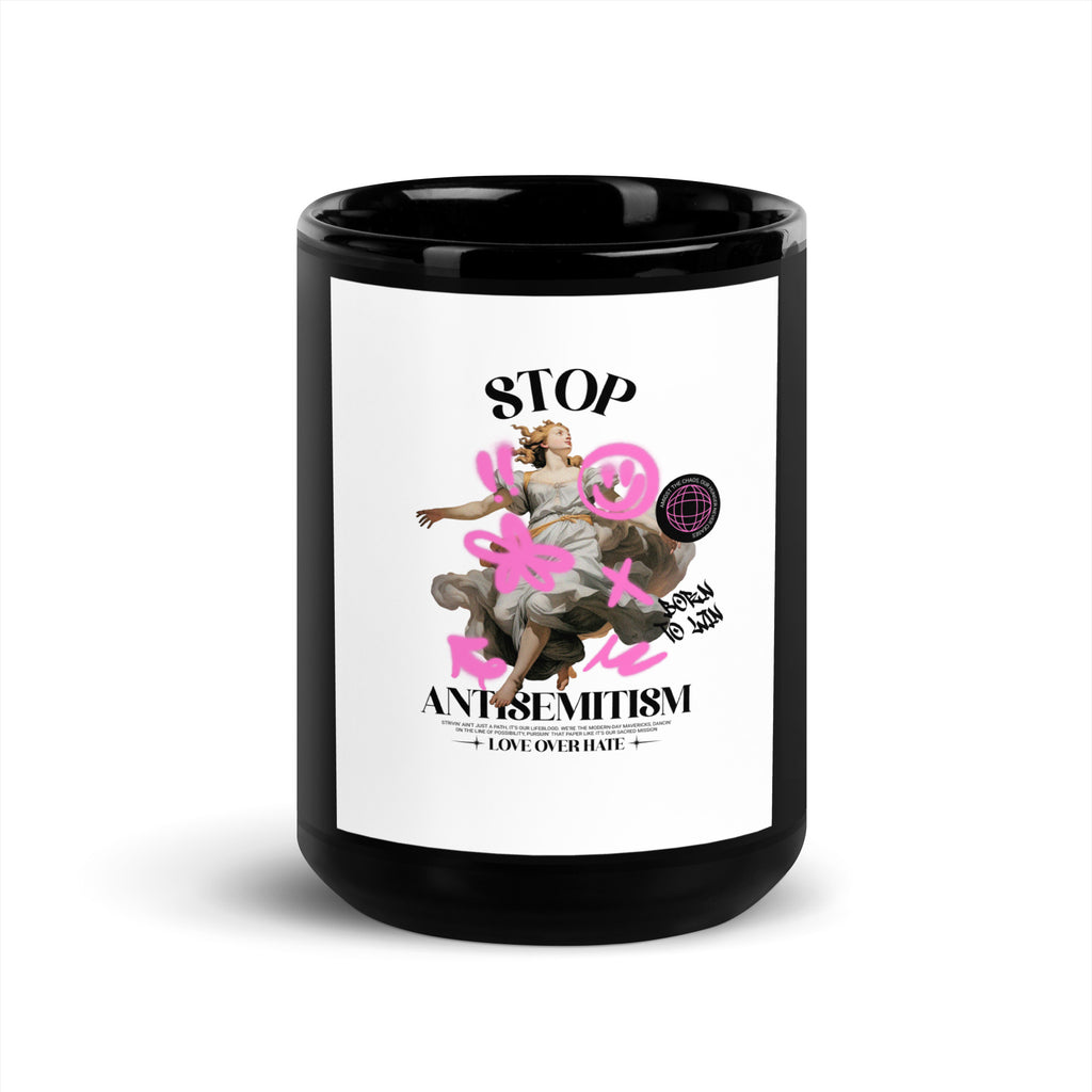 Classic Graffiti Fusion | Black Glossy Mug