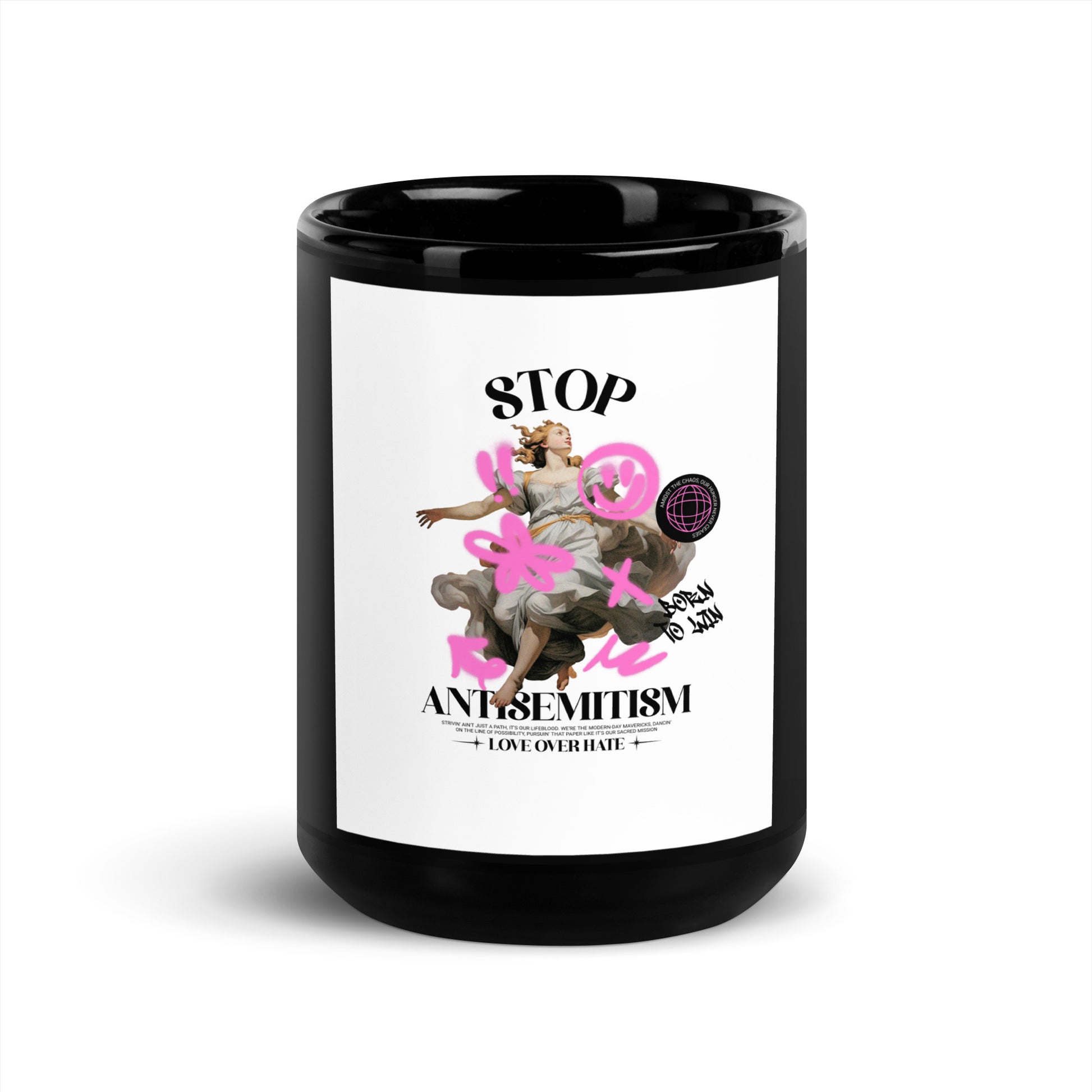 Classic Graffiti Fusion | Black Glossy Mug