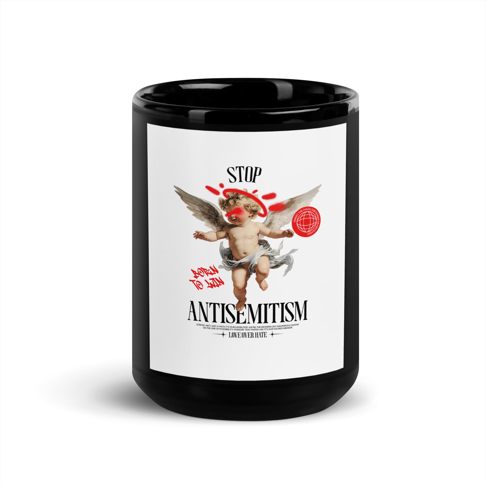 Classic Graffiti Fusion | Black Glossy Mug