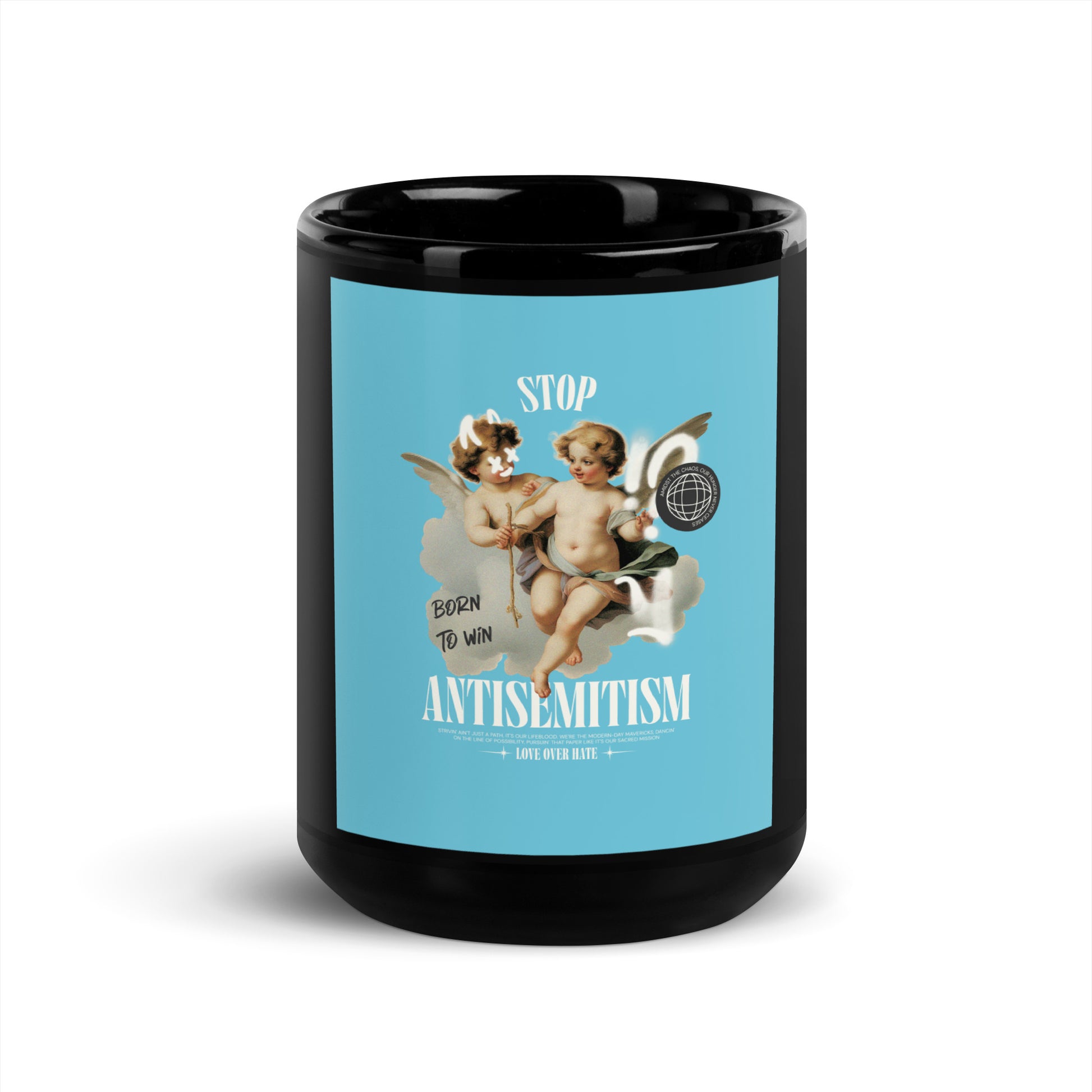 Classic Graffiti Fusion | Black Glossy Mug