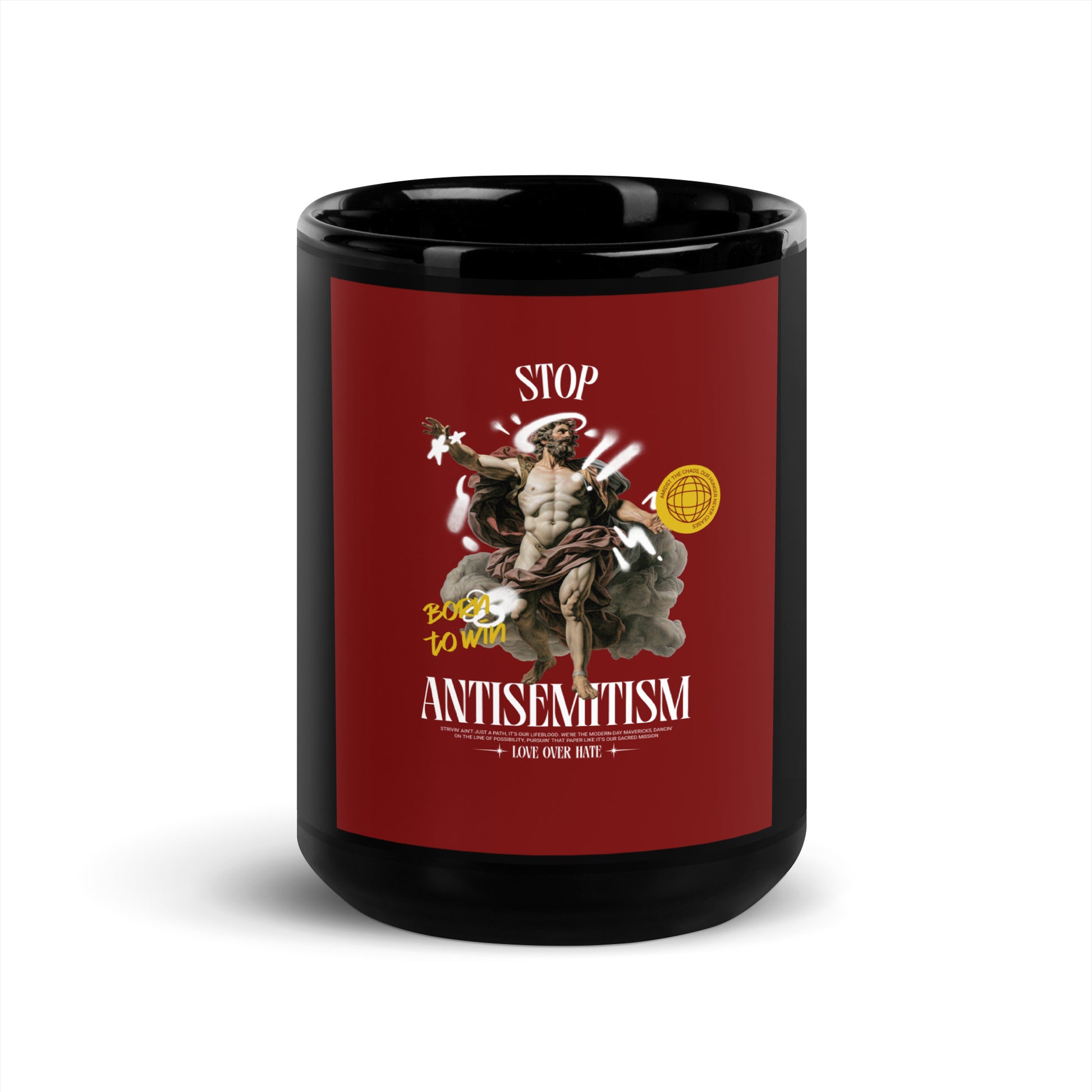 Classic Graffiti Fusion | Black Glossy Mug