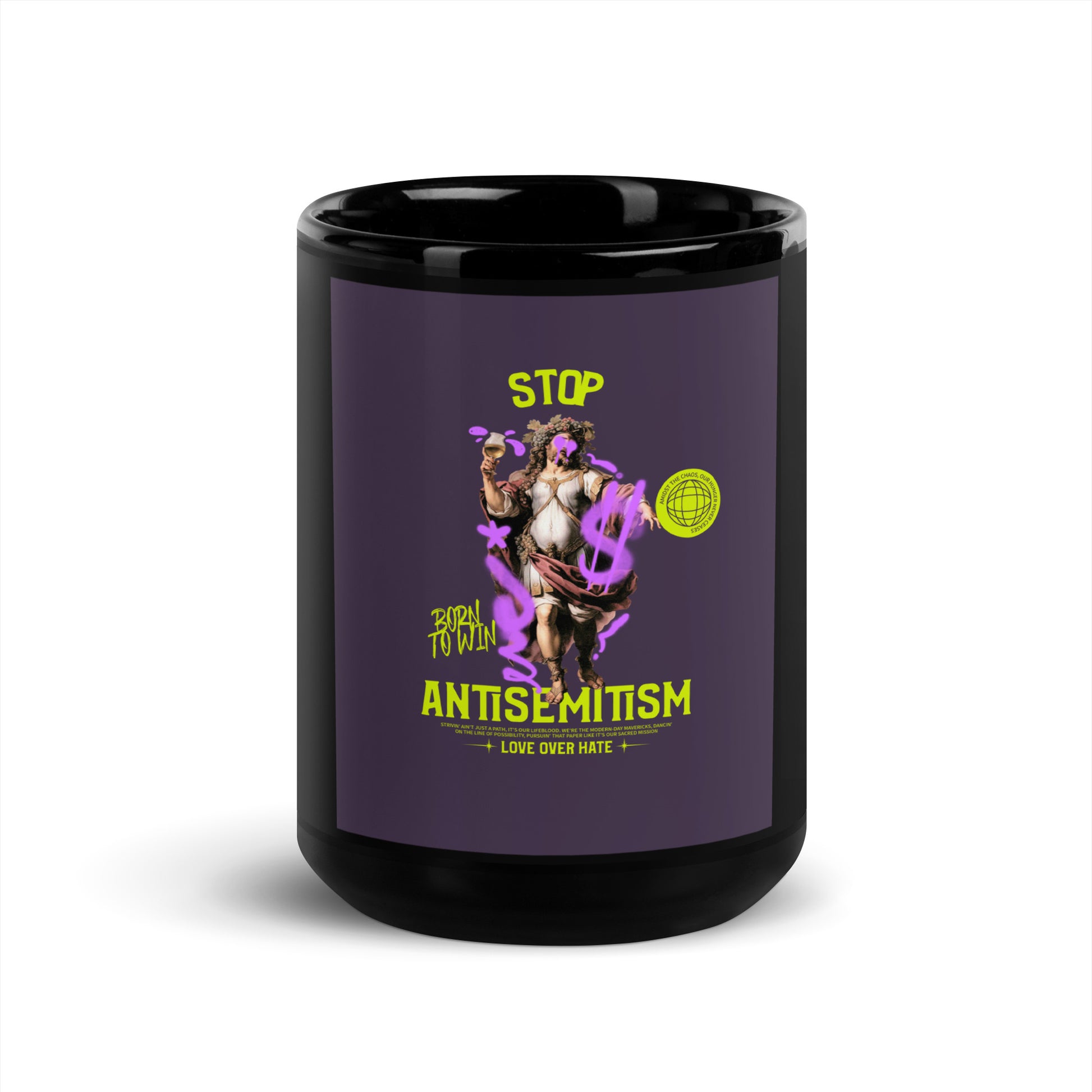 Classic Graffiti Fusion | Black Glossy Mug