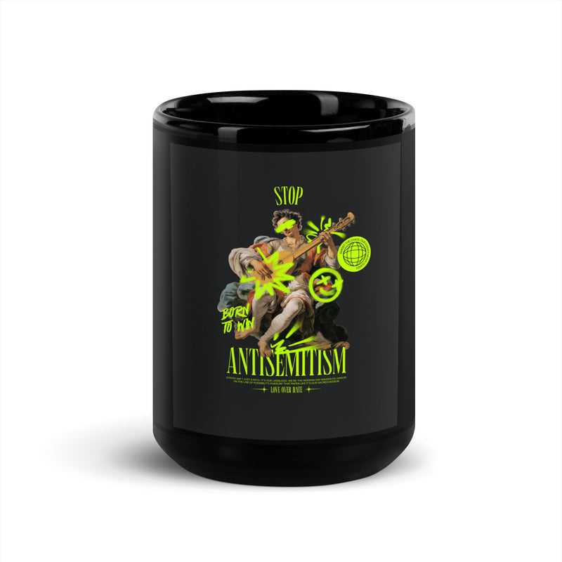 Classic Graffiti Fusion | Black Glossy Mug