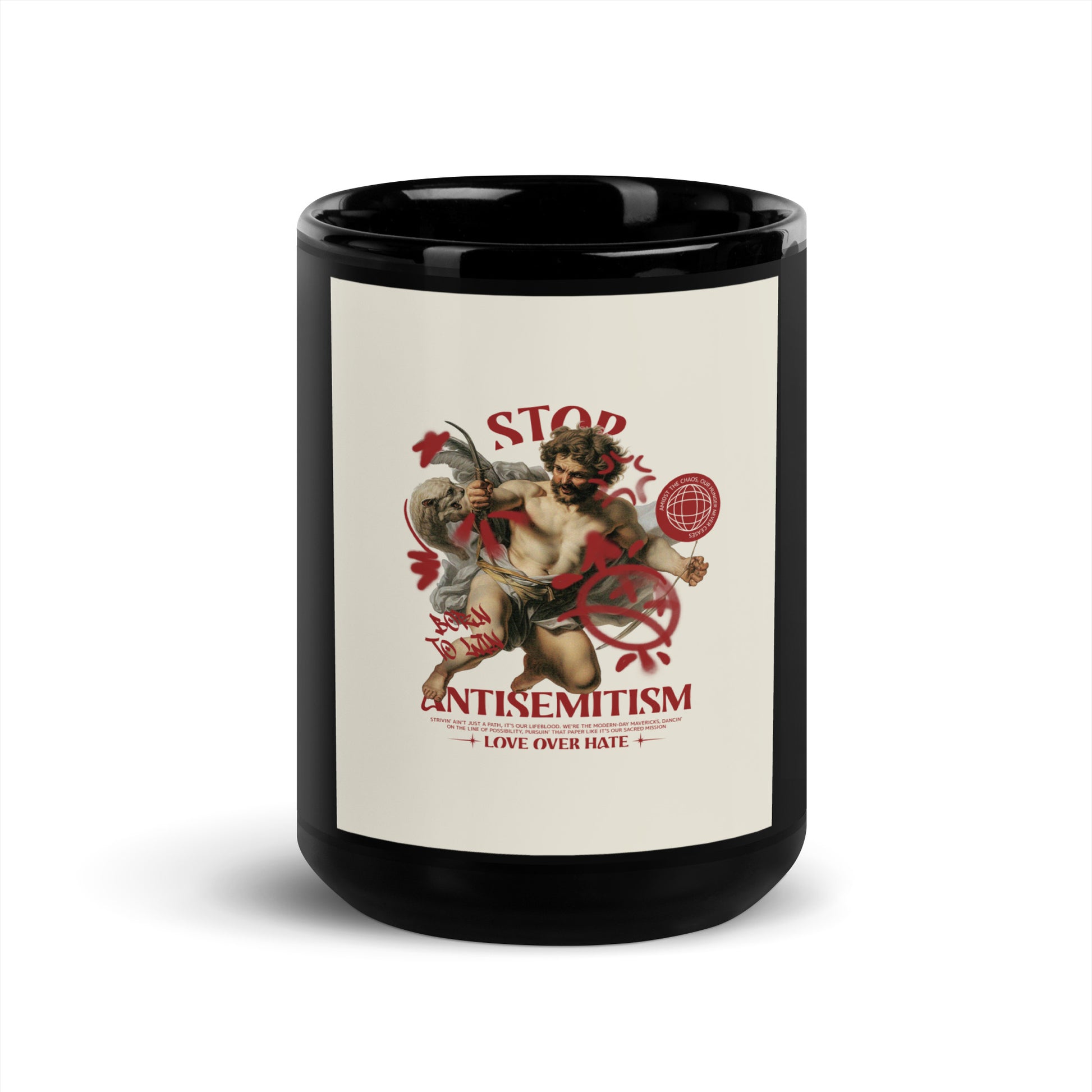 Classic Graffiti Fusion | Black Glossy Mug