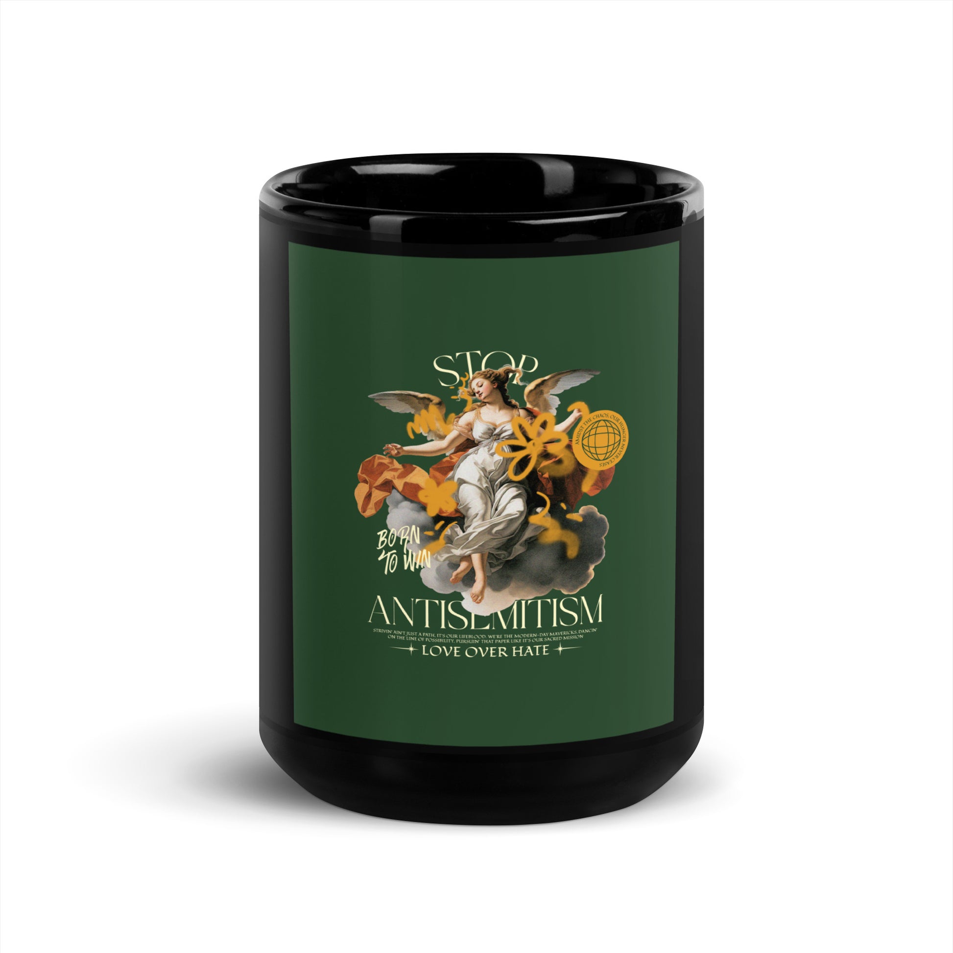 Classic Graffiti Fusion | Black Glossy Mug