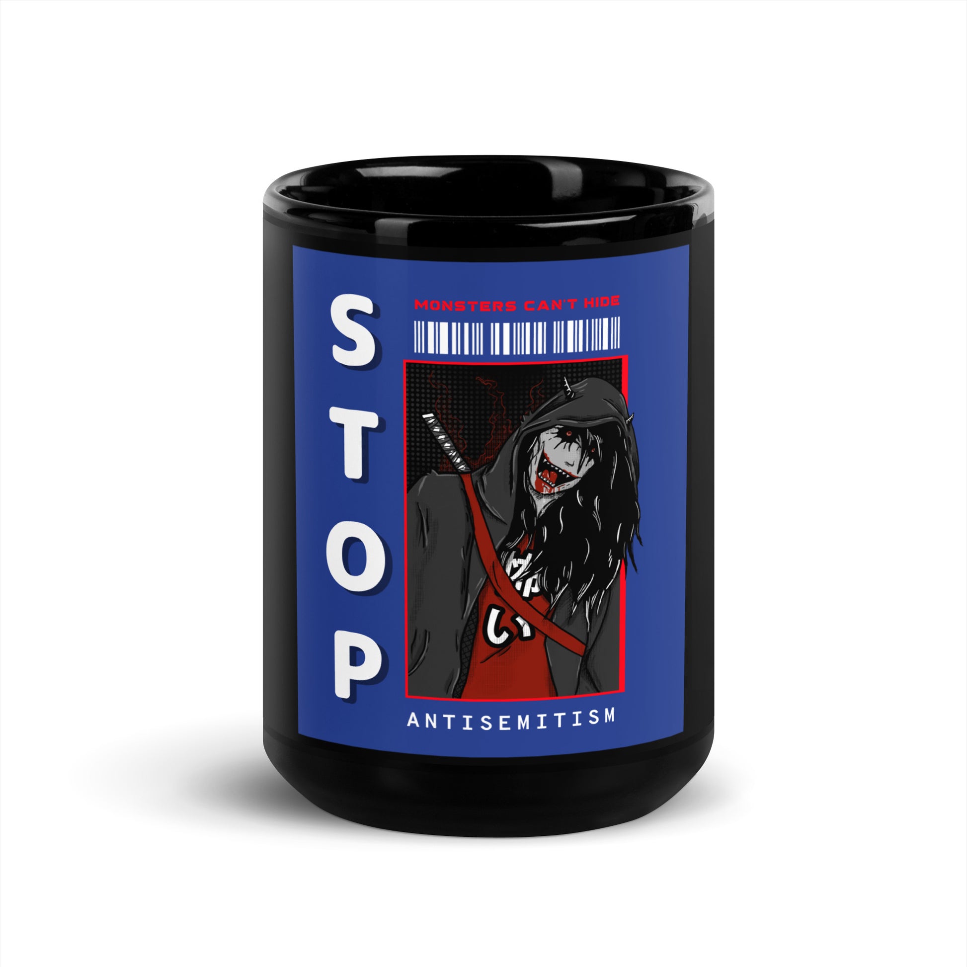 Monsters Can't Hide | Black Glossy Mug