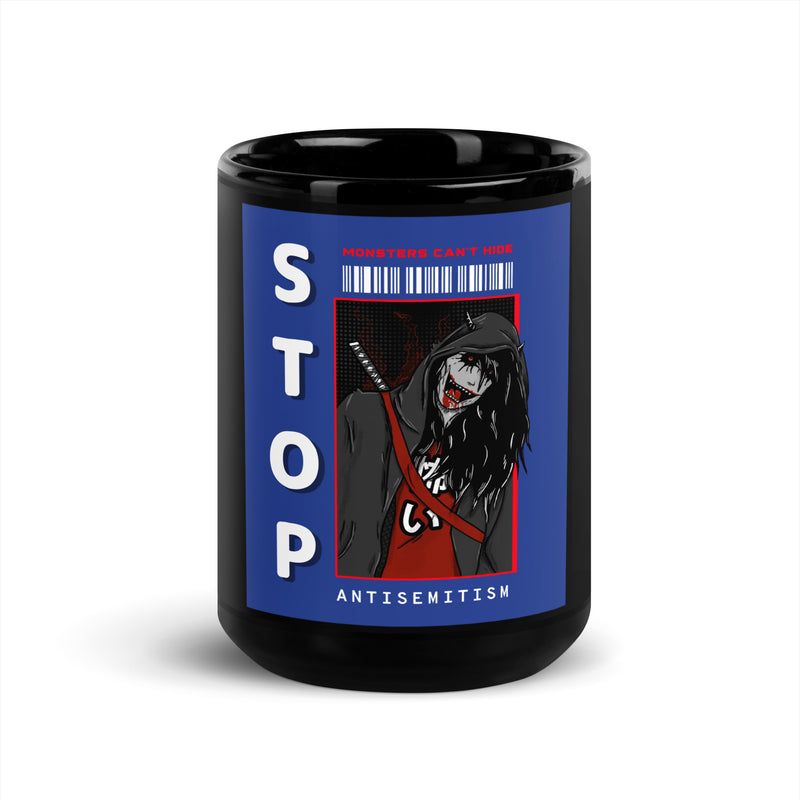 Monsters Can't Hide | Black Glossy Mug