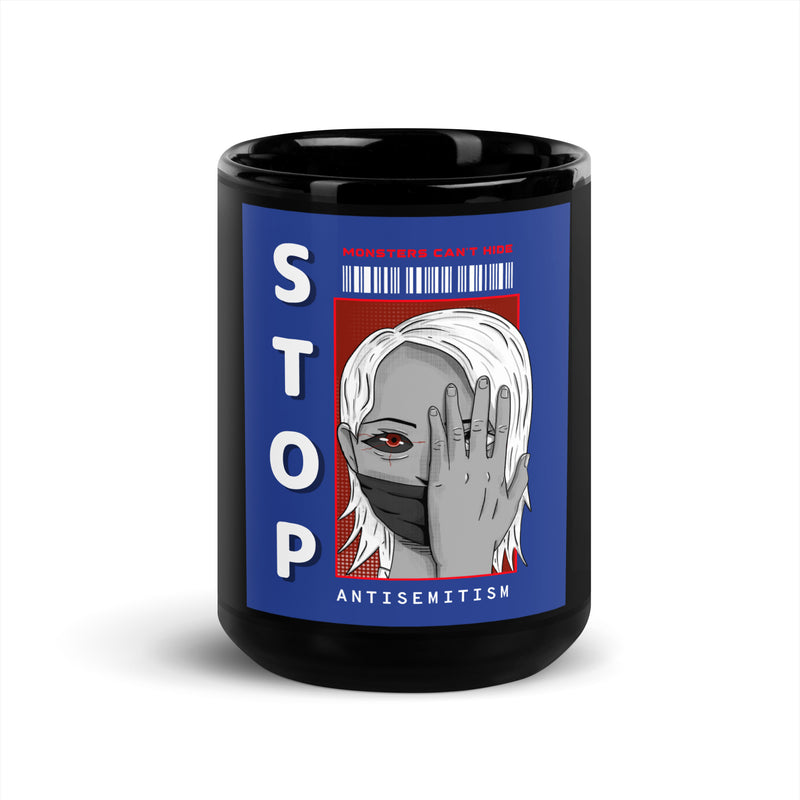 Monsters Can't Hide | Black Glossy Mug