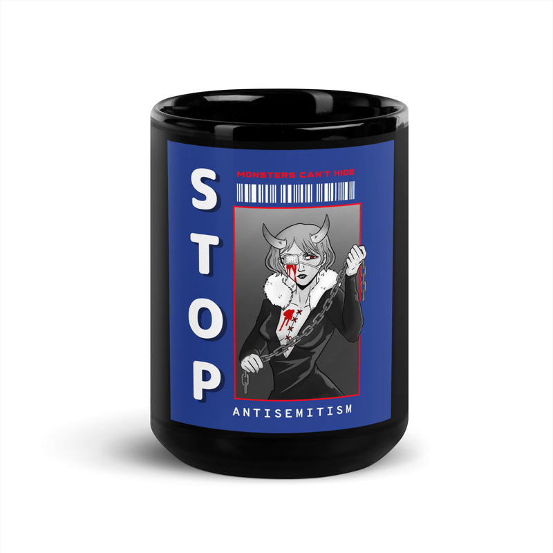 Monsters Can't Hide | Black Glossy Mug