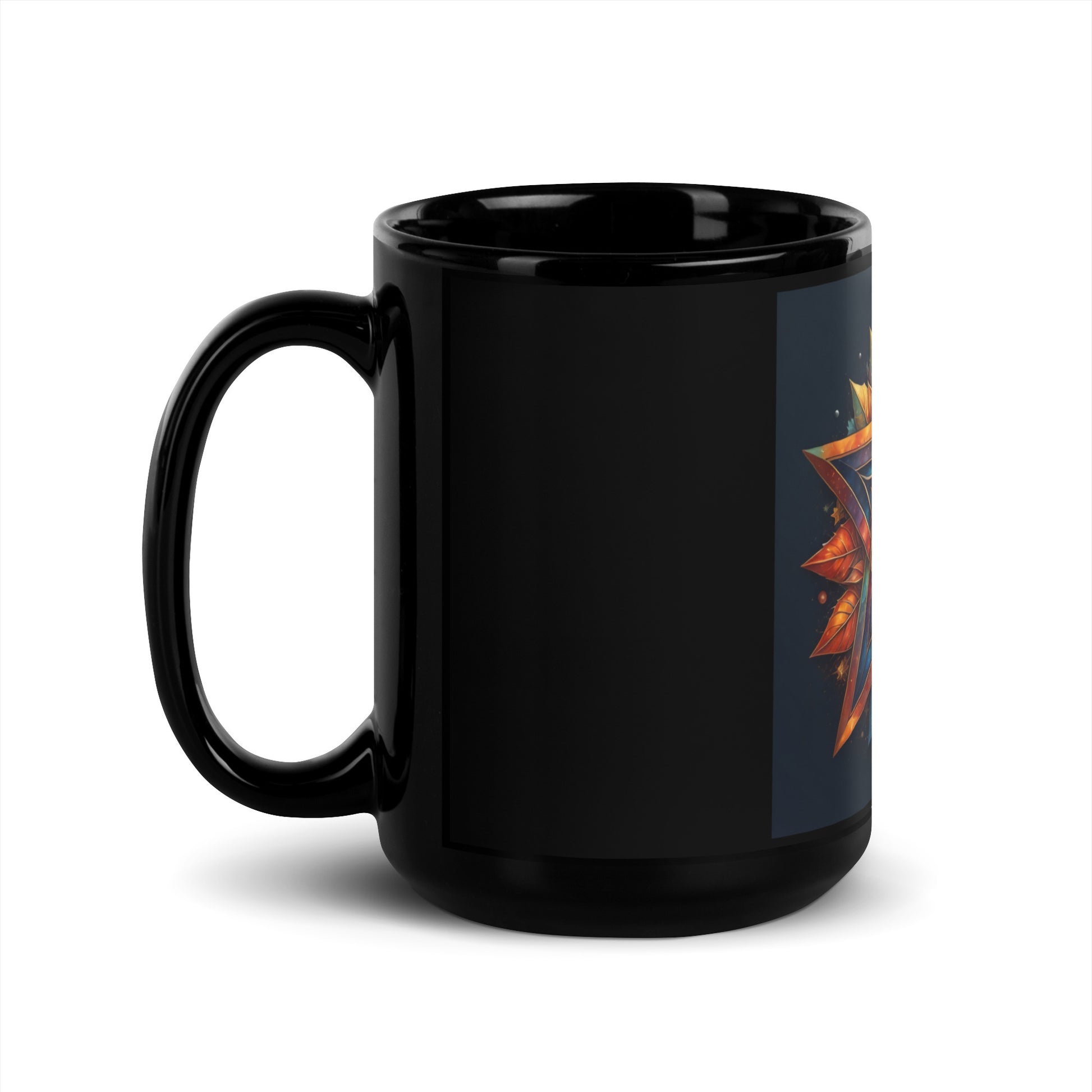 Vibrant Song | Star of David | Black Glossy Mug Jouparty