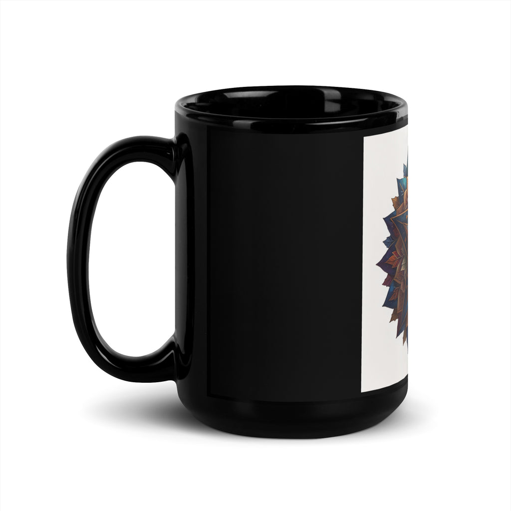 Vibrant Song | Star of David | Black Glossy Mug Jouparty