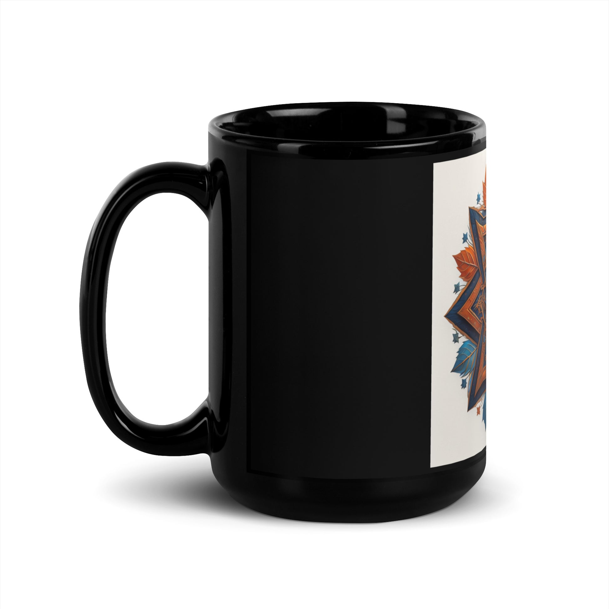 Vibrant Song | Star of David | Black Glossy Mug Jouparty
