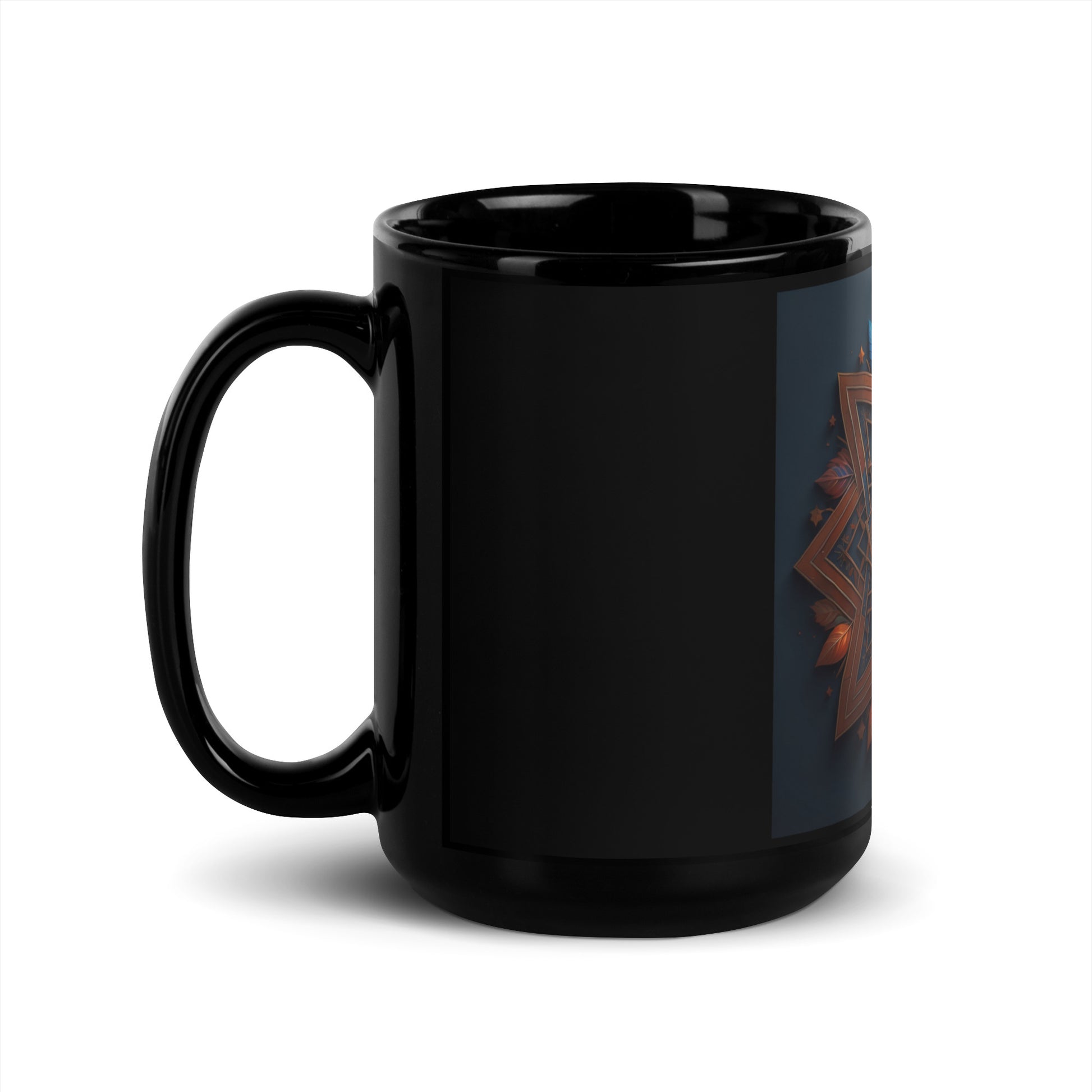 Vibrant Song | Star of David | Black Glossy Mug Jouparty
