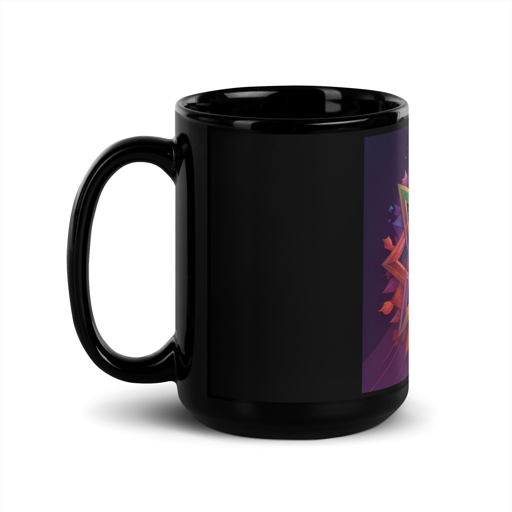 Vibrant Song | Star of David | Black Glossy Mug