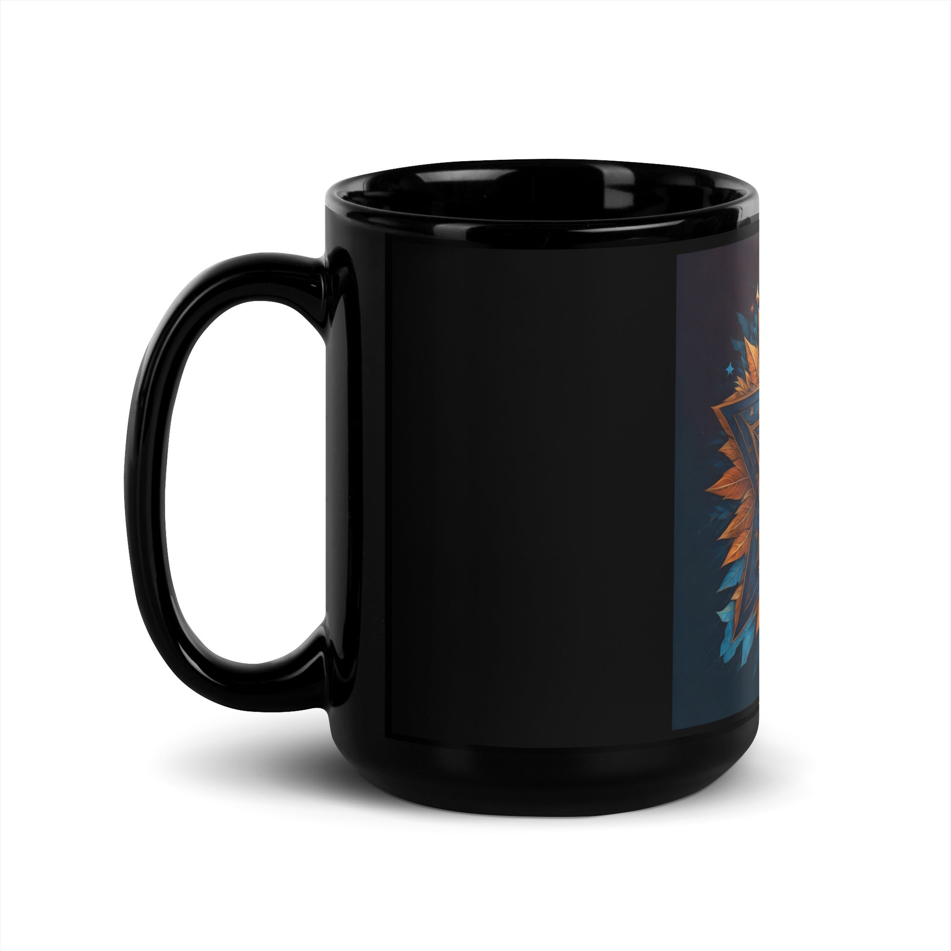 Vibrant Song | Star of David | Black Glossy Mug Jouparty