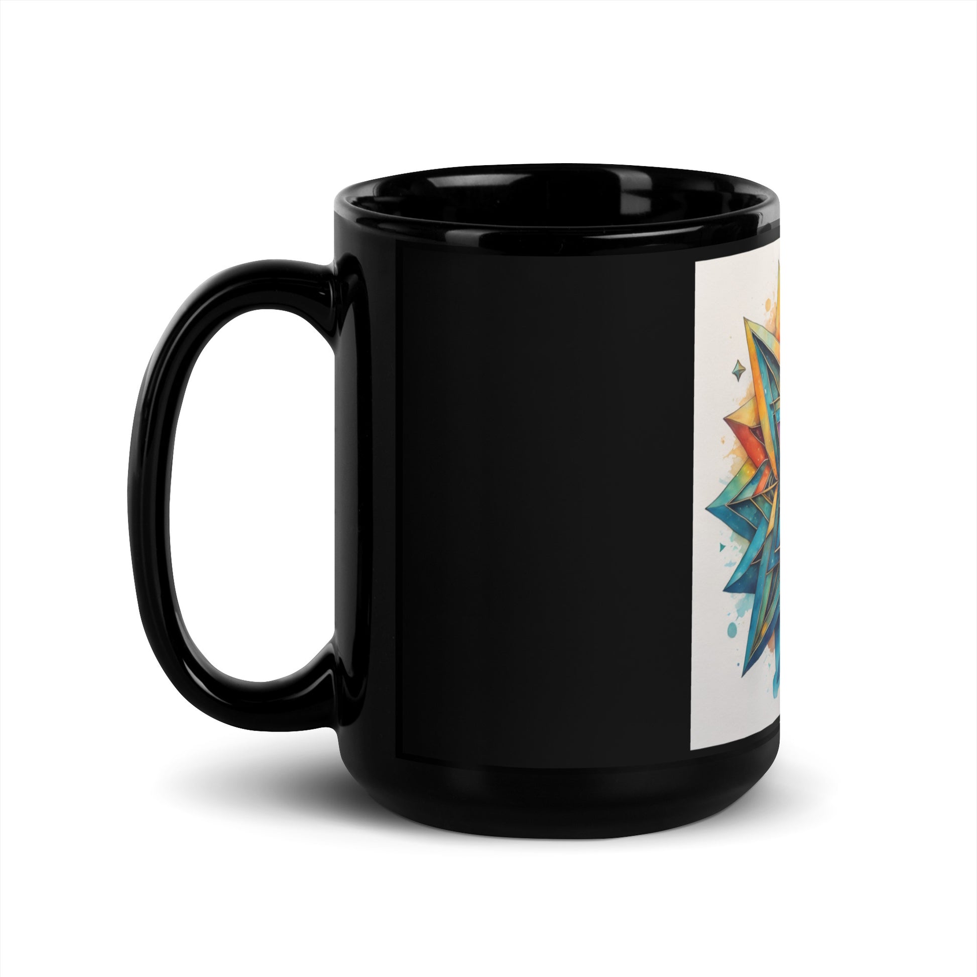 Vibrant Song | Star of David | Black Glossy Mug Jouparty