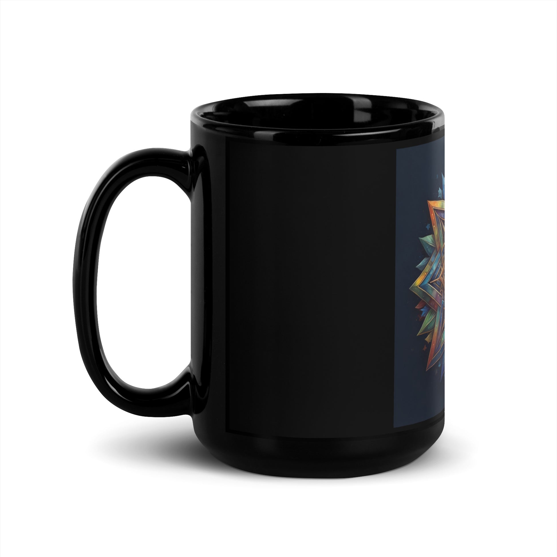 Vibrant Song | Star of David | Black Glossy Mug Jouparty