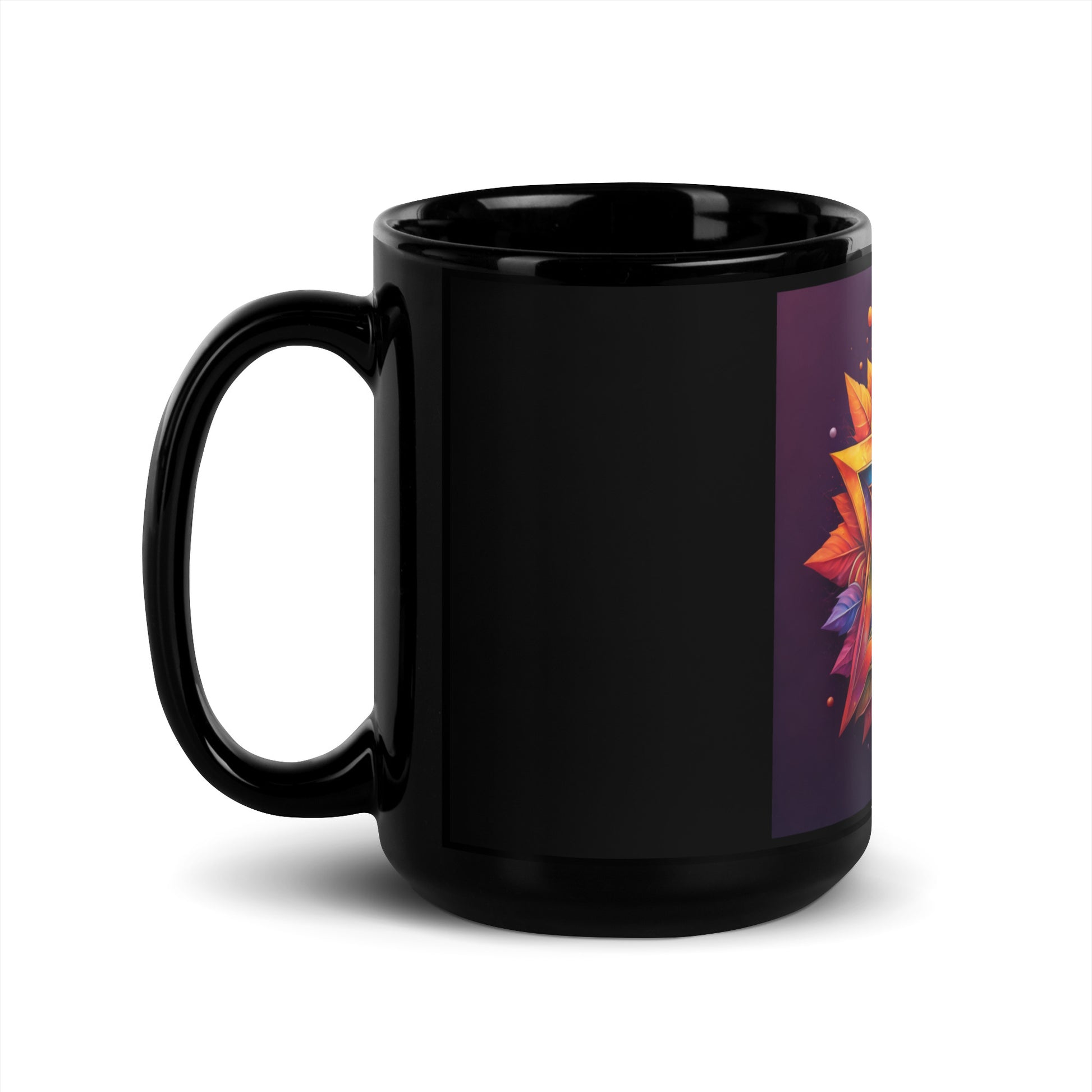 Vibrant Song | Star of David | Black Glossy Mug Jouparty