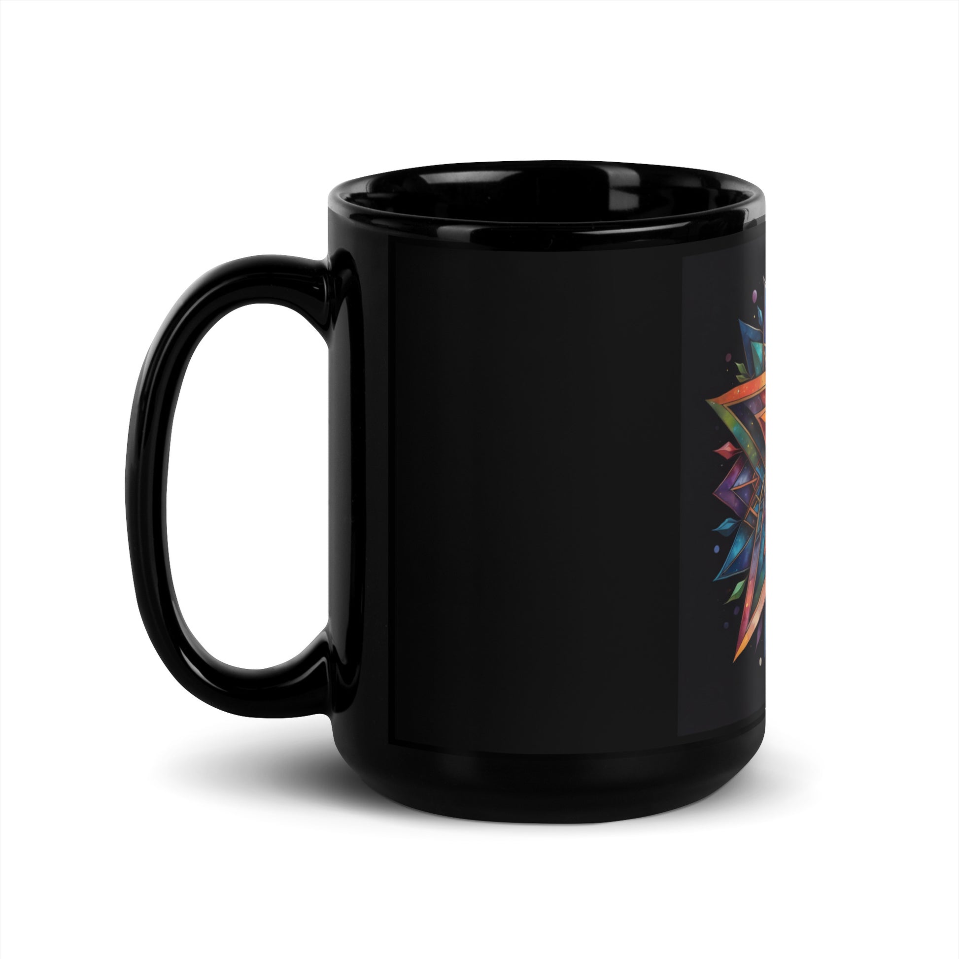 Vibrant Song | Star of David | Black Glossy Mug Jouparty