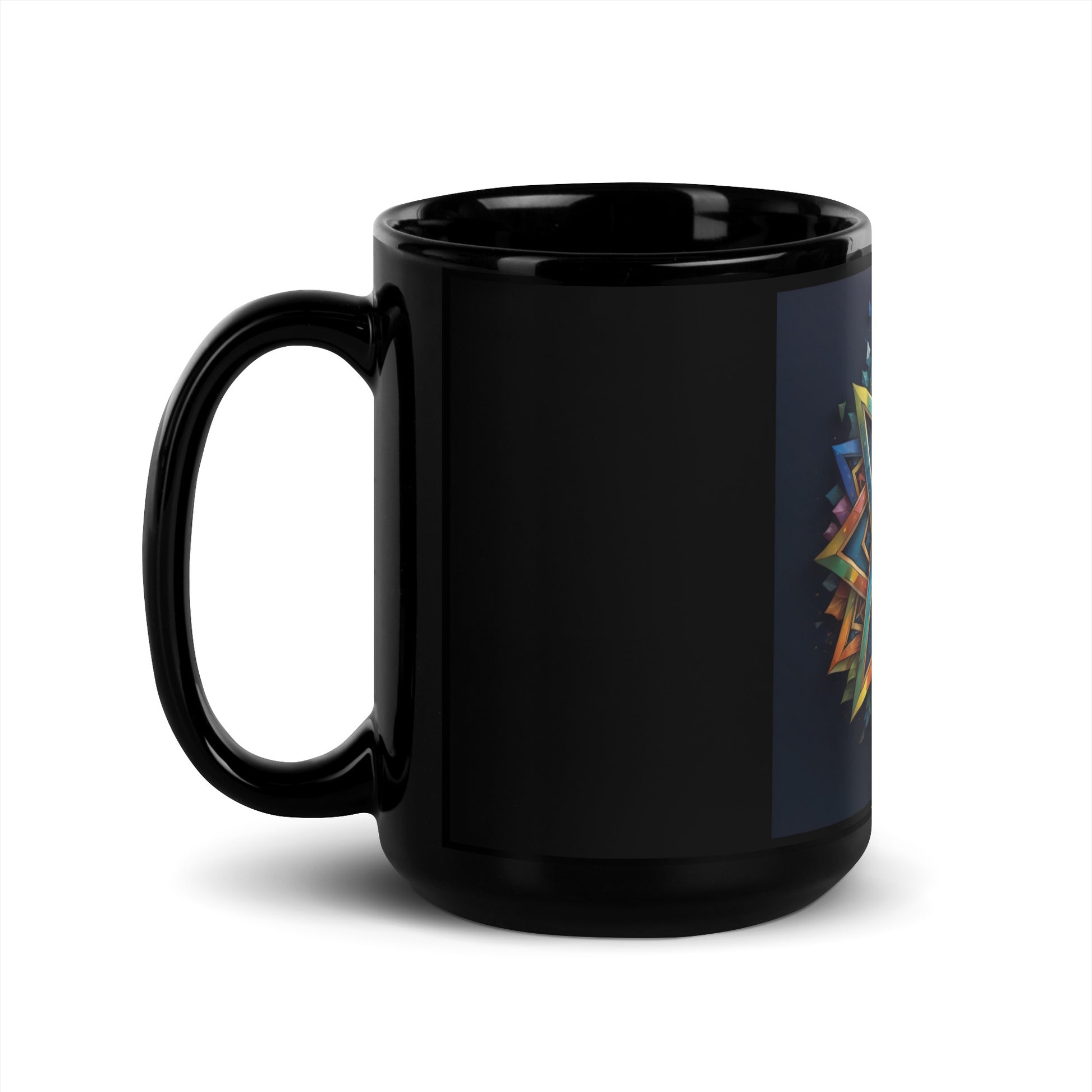 Vibrant Song | Star of David | Black Glossy Mug Jouparty