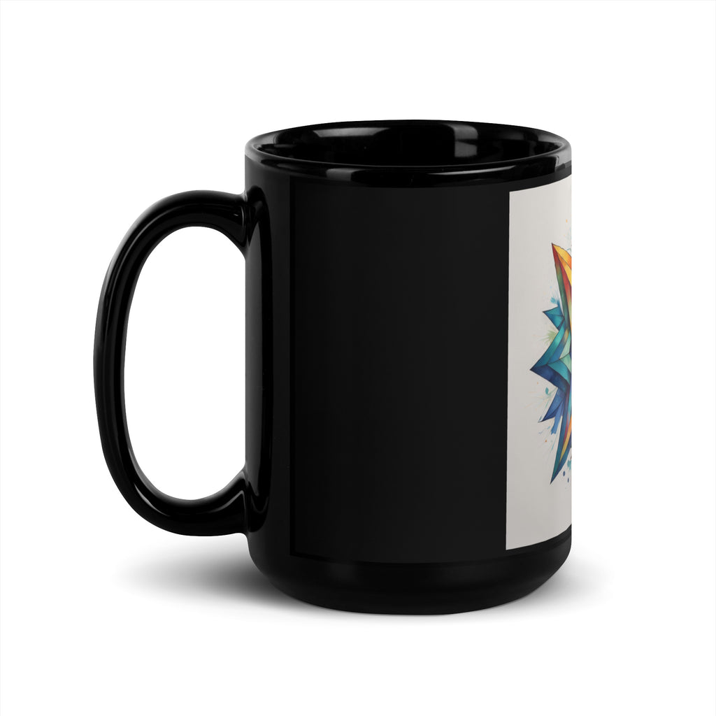 Vibrant Song | Star of David | Black Glossy Mug Jouparty