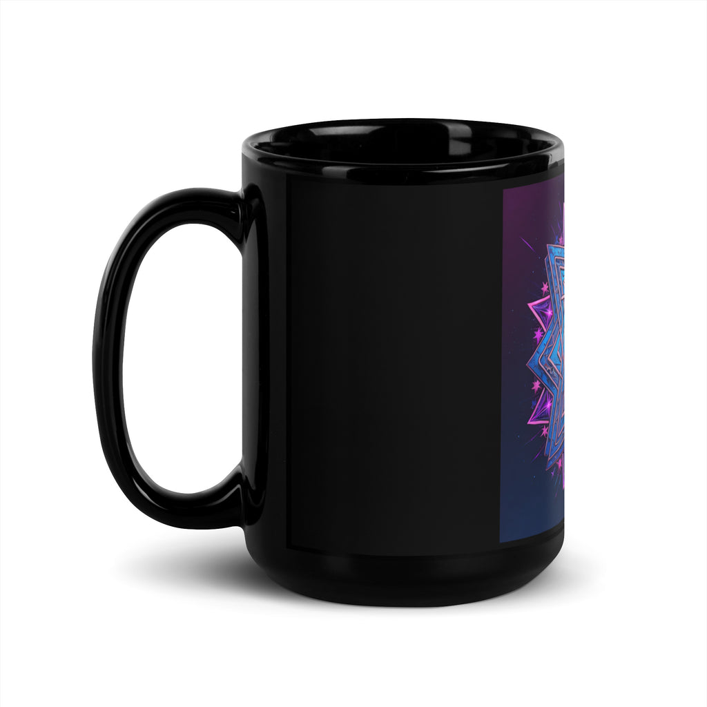 Magic Sound | Star of David | Black Glossy Mug Jouparty