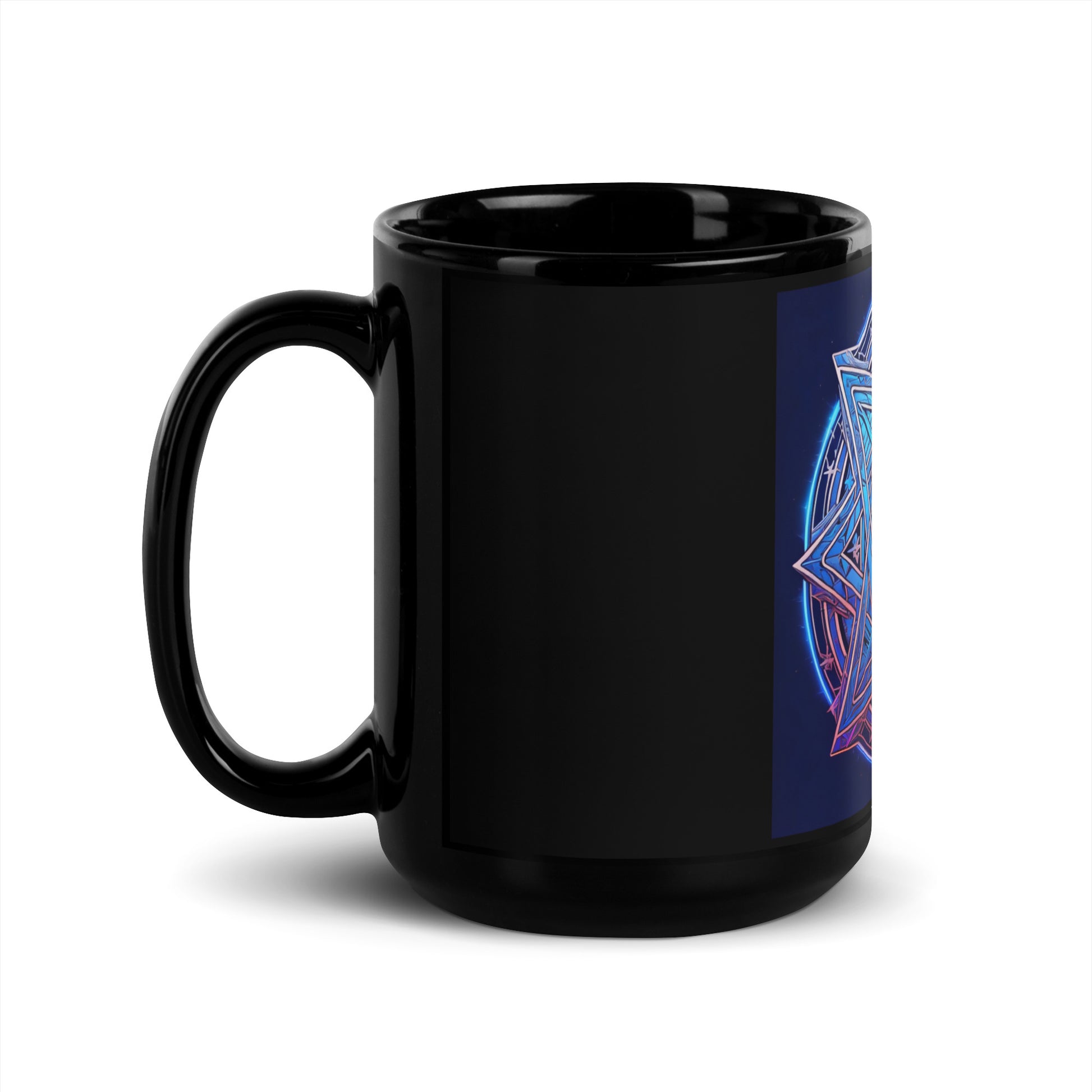 Magic Sound | Star of David | Black Glossy Mug