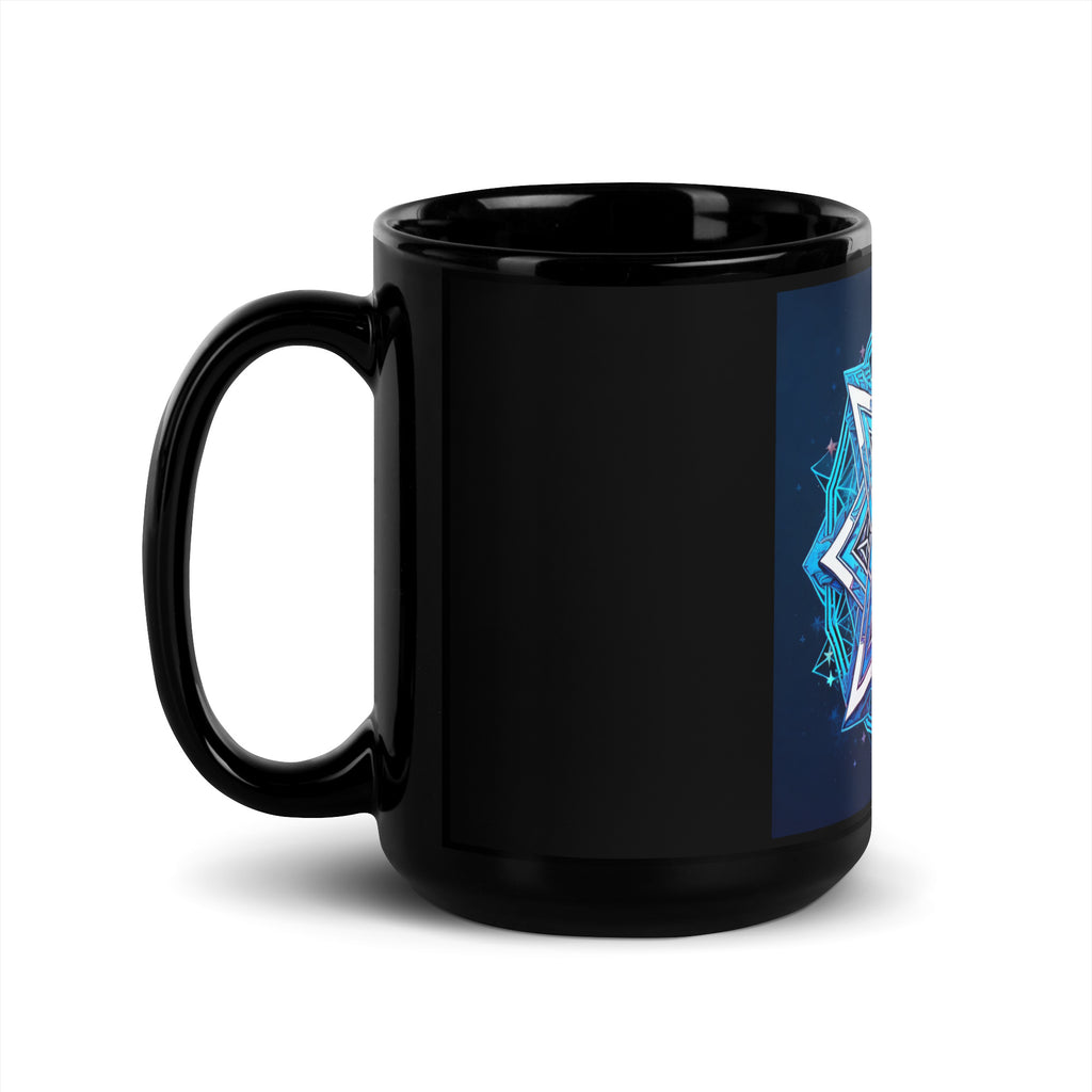 Magic Sound | Star of David | Black Glossy Mug Jouparty