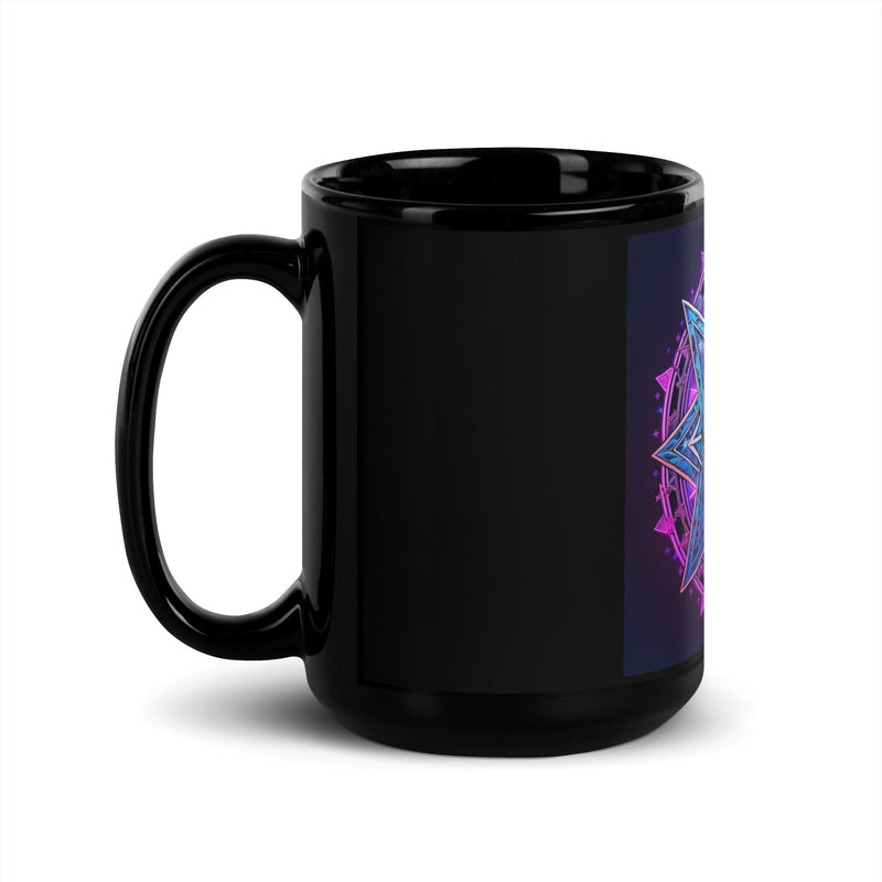 Magic Sound | Star of David | Black Glossy Mug