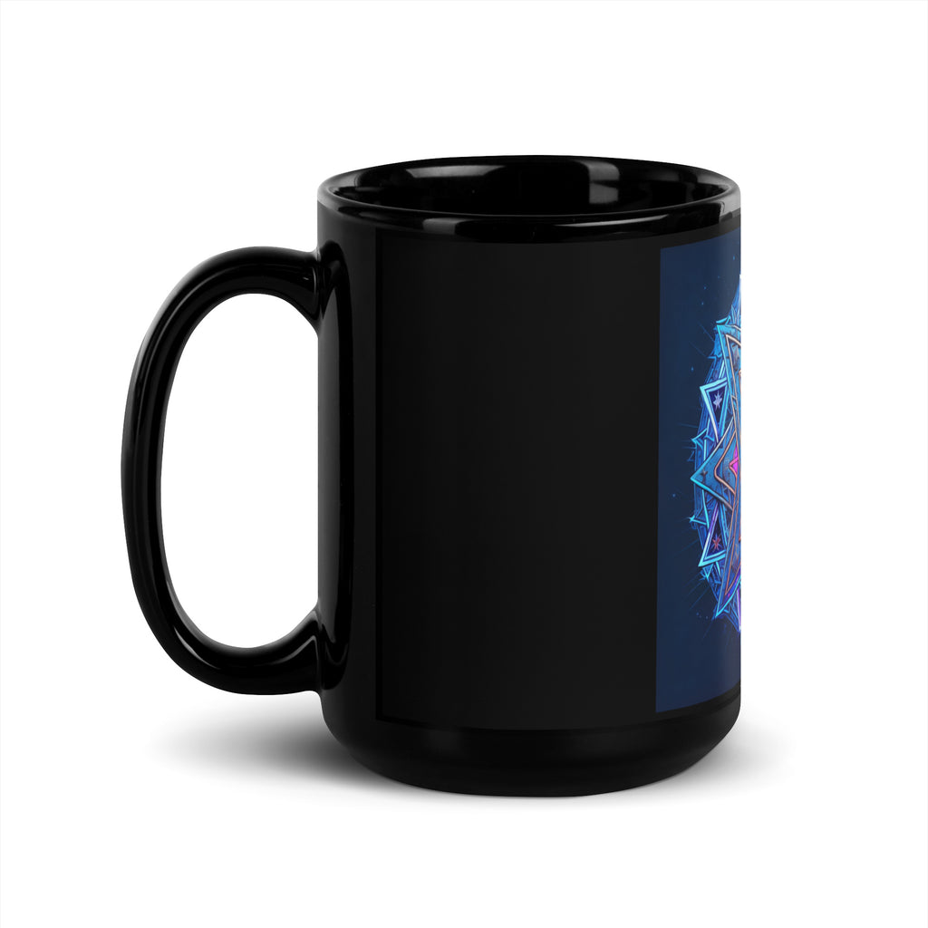 Magic Sound | Star of David | Black Glossy Mug Jouparty