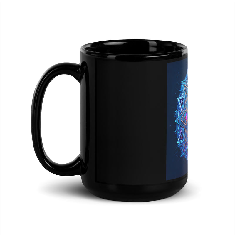 Magic Sound | Star of David | Black Glossy Mug