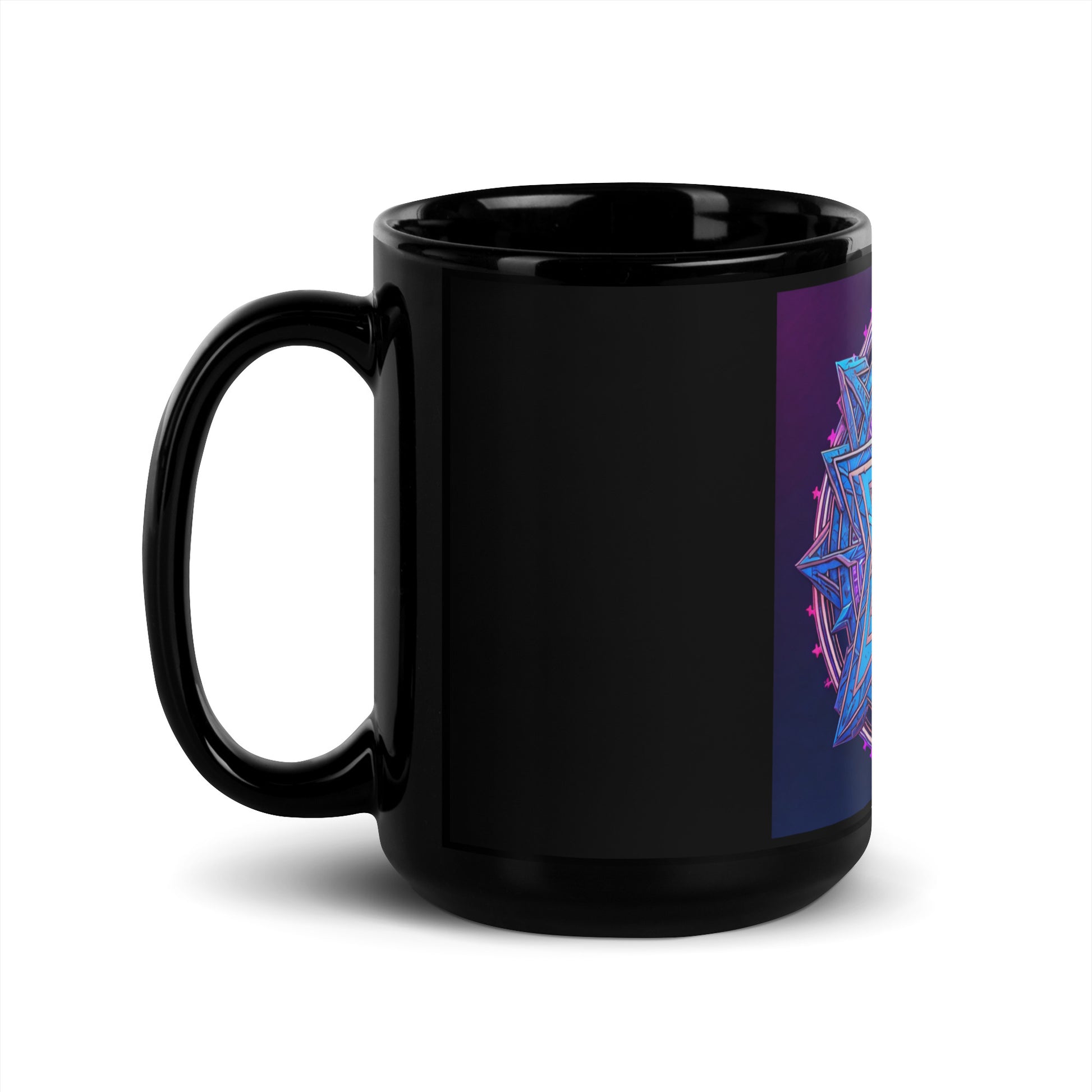 Magic Sound | Star of David | Black Glossy Mug Jouparty