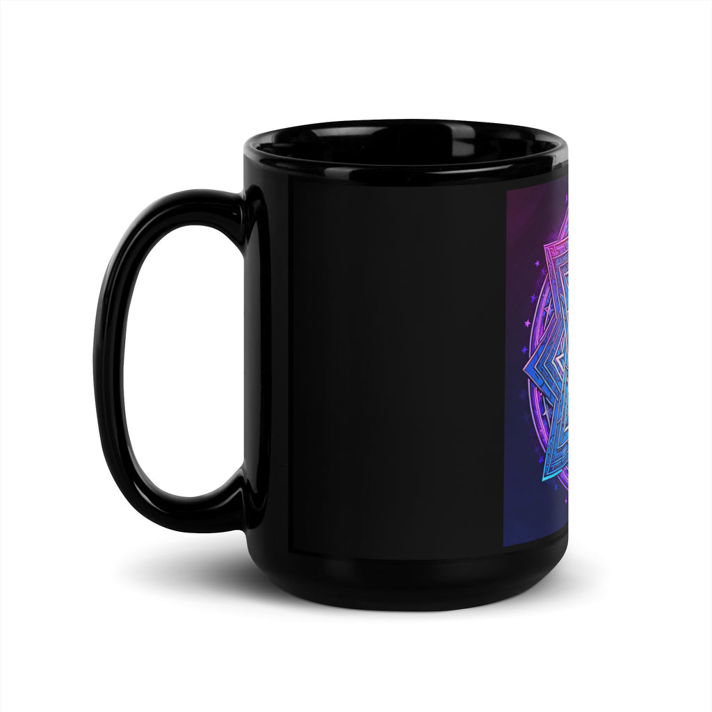Magic Sound | Star of David | Black Glossy Mug