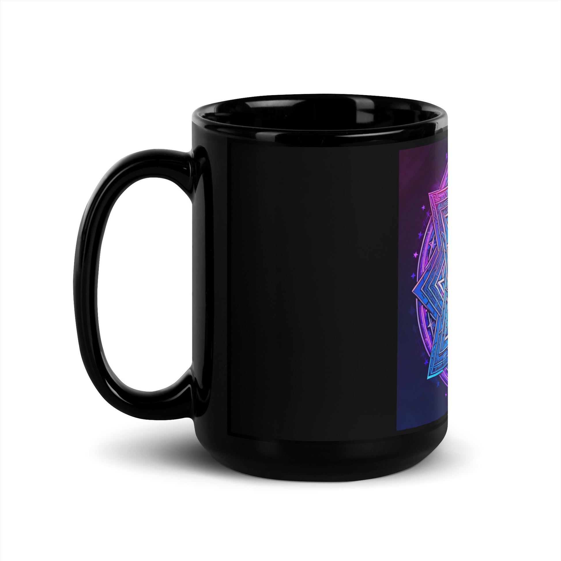 Magic Sound | Star of David | Black Glossy Mug